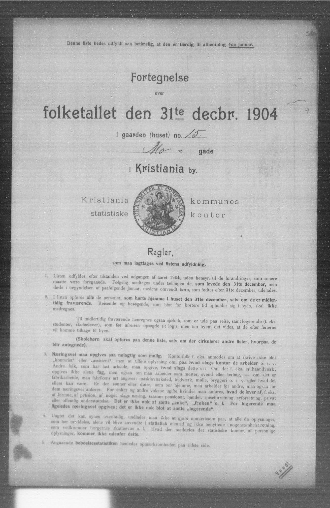 OBA, Kommunal folketelling 31.12.1904 for Kristiania kjøpstad, 1904, s. 12557