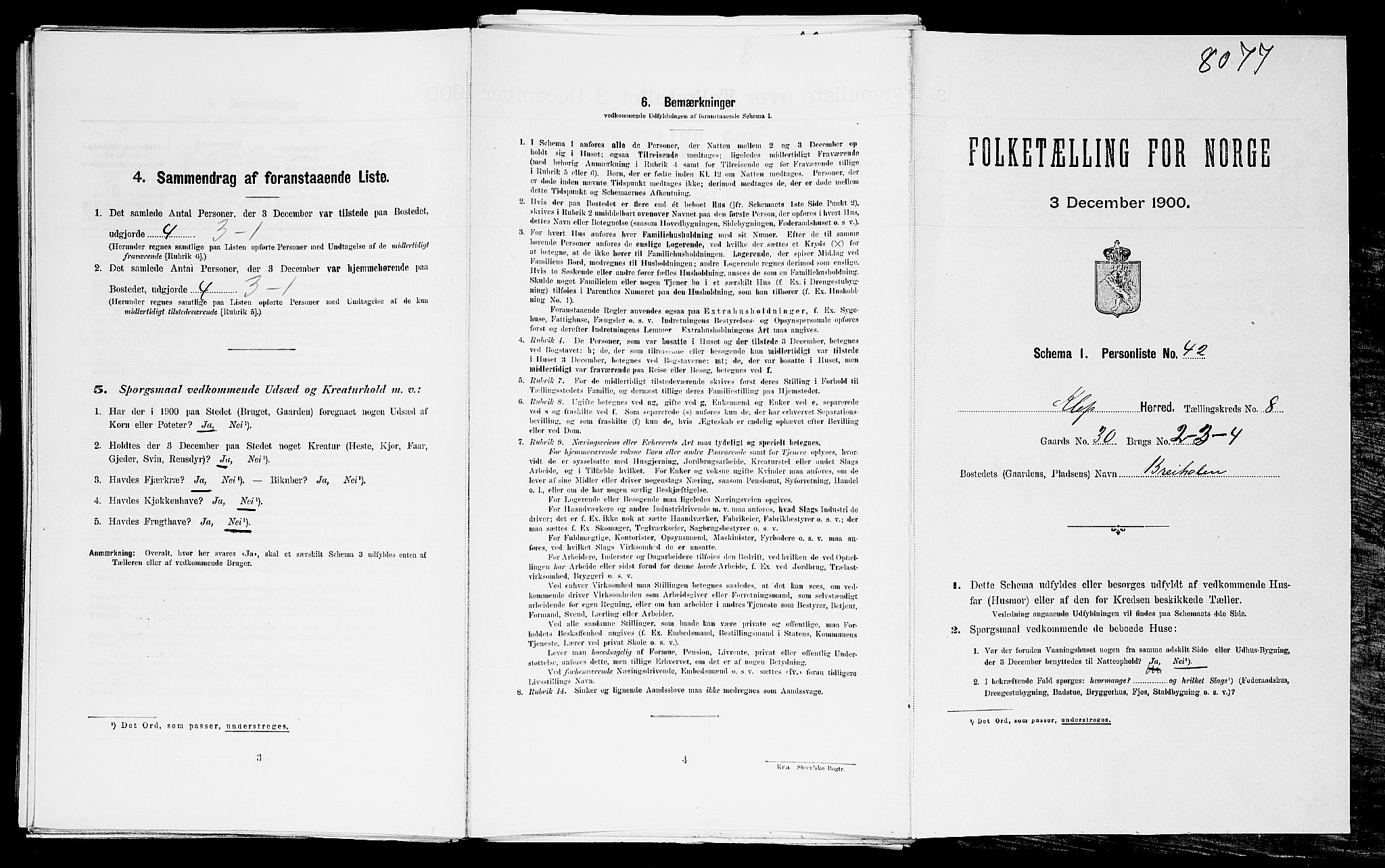 SAST, Folketelling 1900 for 1120 Klepp herred, 1900, s. 793