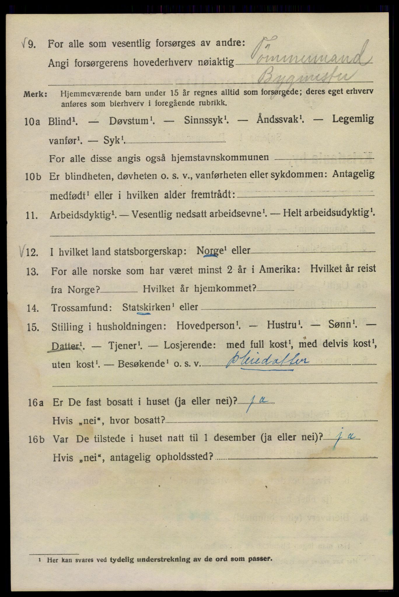 SAO, Folketelling 1920 for 0301 Kristiania kjøpstad, 1920, s. 624264