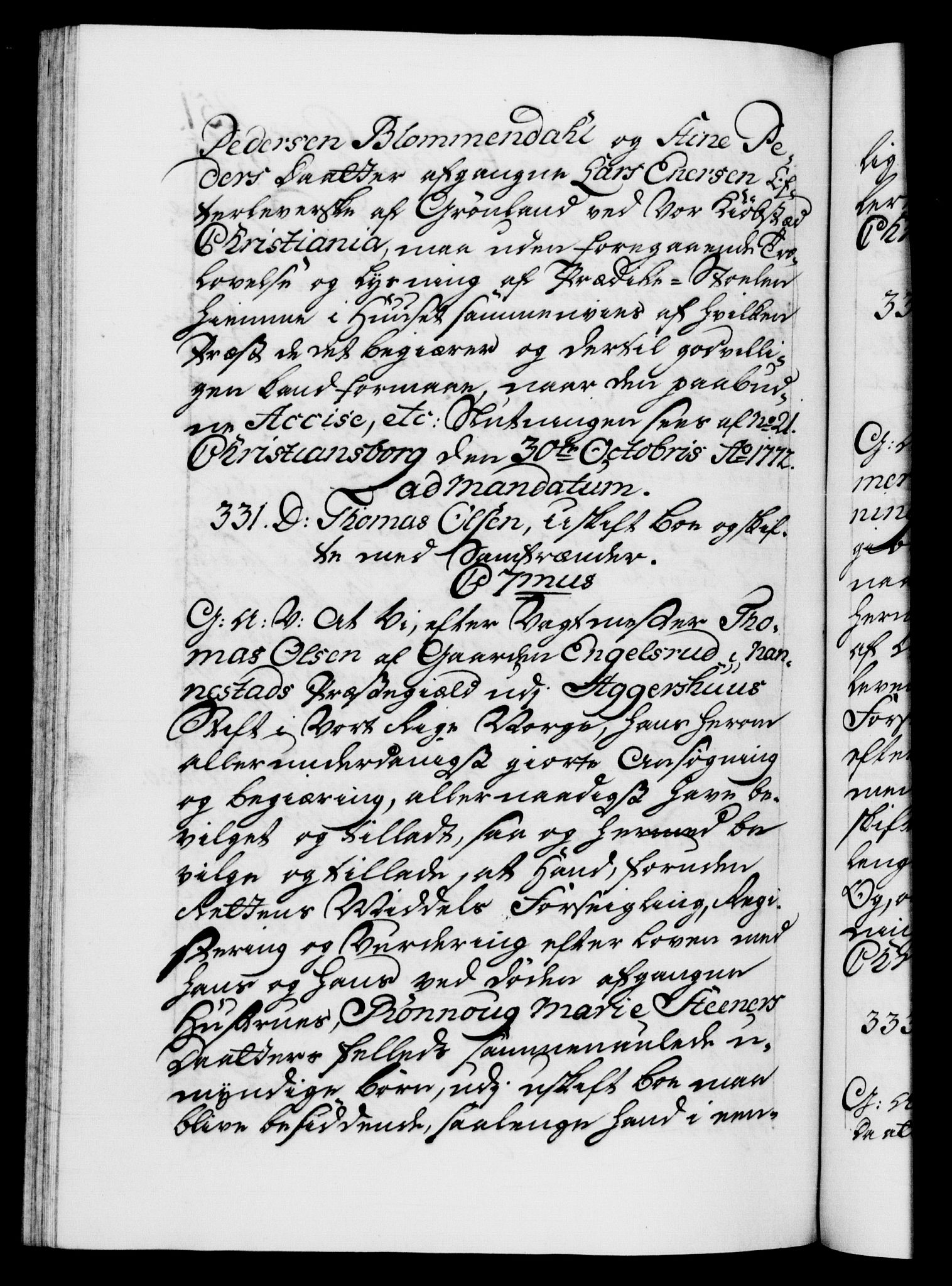 Danske Kanselli 1572-1799, RA/EA-3023/F/Fc/Fca/Fcaa/L0045: Norske registre "Norske eller 3. dept.s åpne brev, 1771-1773, s. 451b