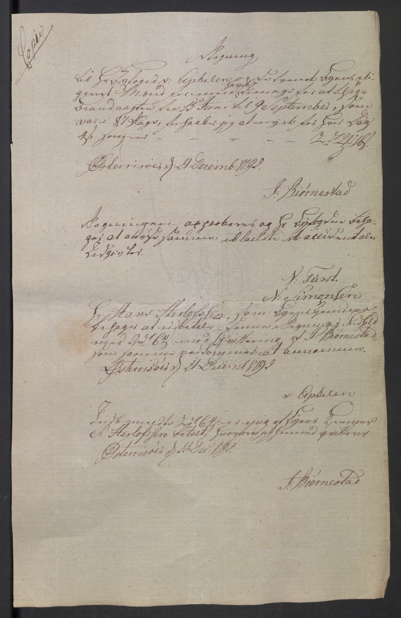 Danske Kanselli 1800-1814, AV/RA-EA-3024/K/Kk/Kka/Kkac/L0235: Kjøpstadregnskap Øster Risør, 1796-1800, s. 374