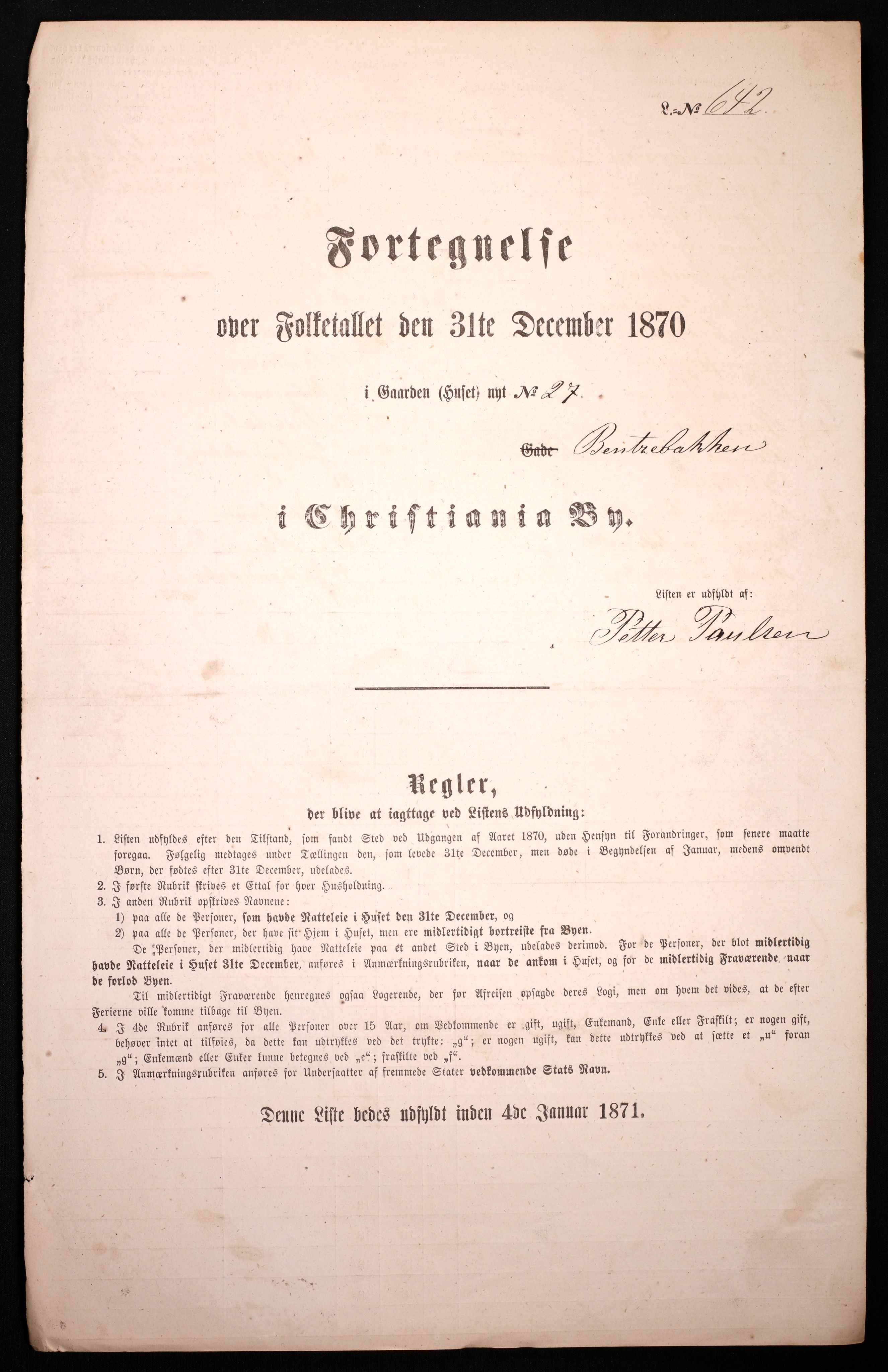 RA, Folketelling 1870 for 0301 Kristiania kjøpstad, 1870, s. 404