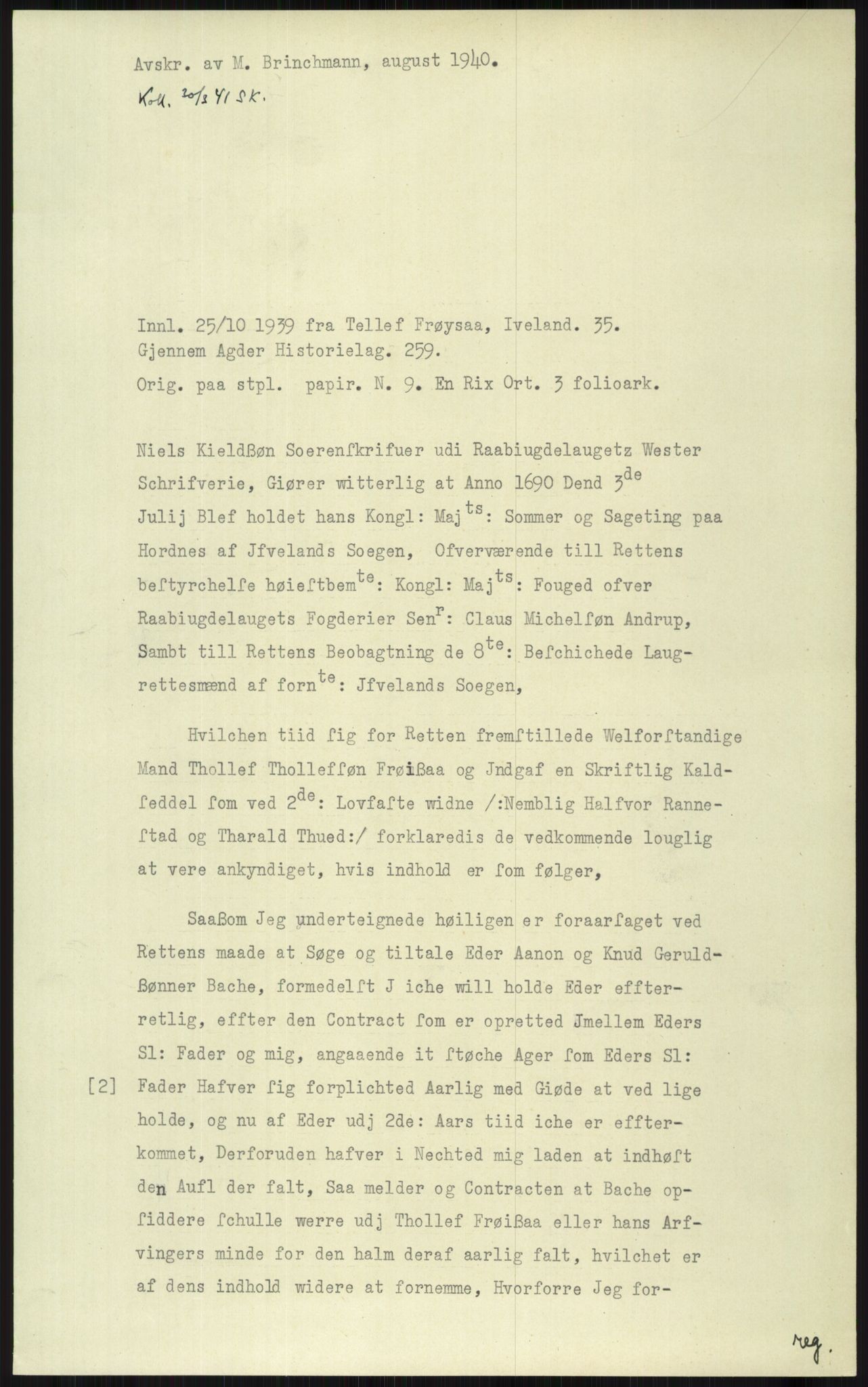 Samlinger til kildeutgivelse, Diplomavskriftsamlingen, AV/RA-EA-4053/H/Ha, s. 2326