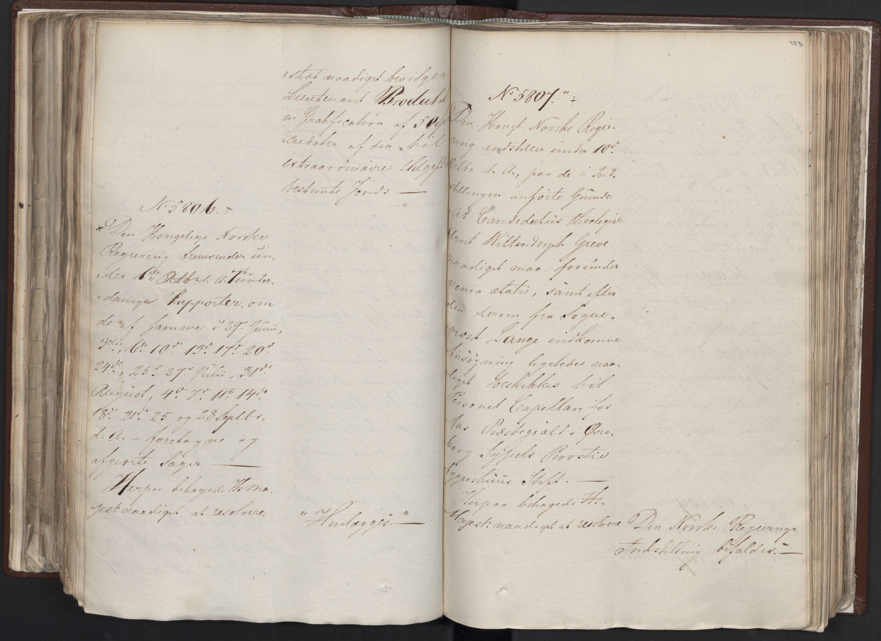 Statsrådssekretariatet, AV/RA-S-1001/A/Ab/L0012: Kgl. res. nr. 5679-6008 II, 1821, s. 152b-153a
