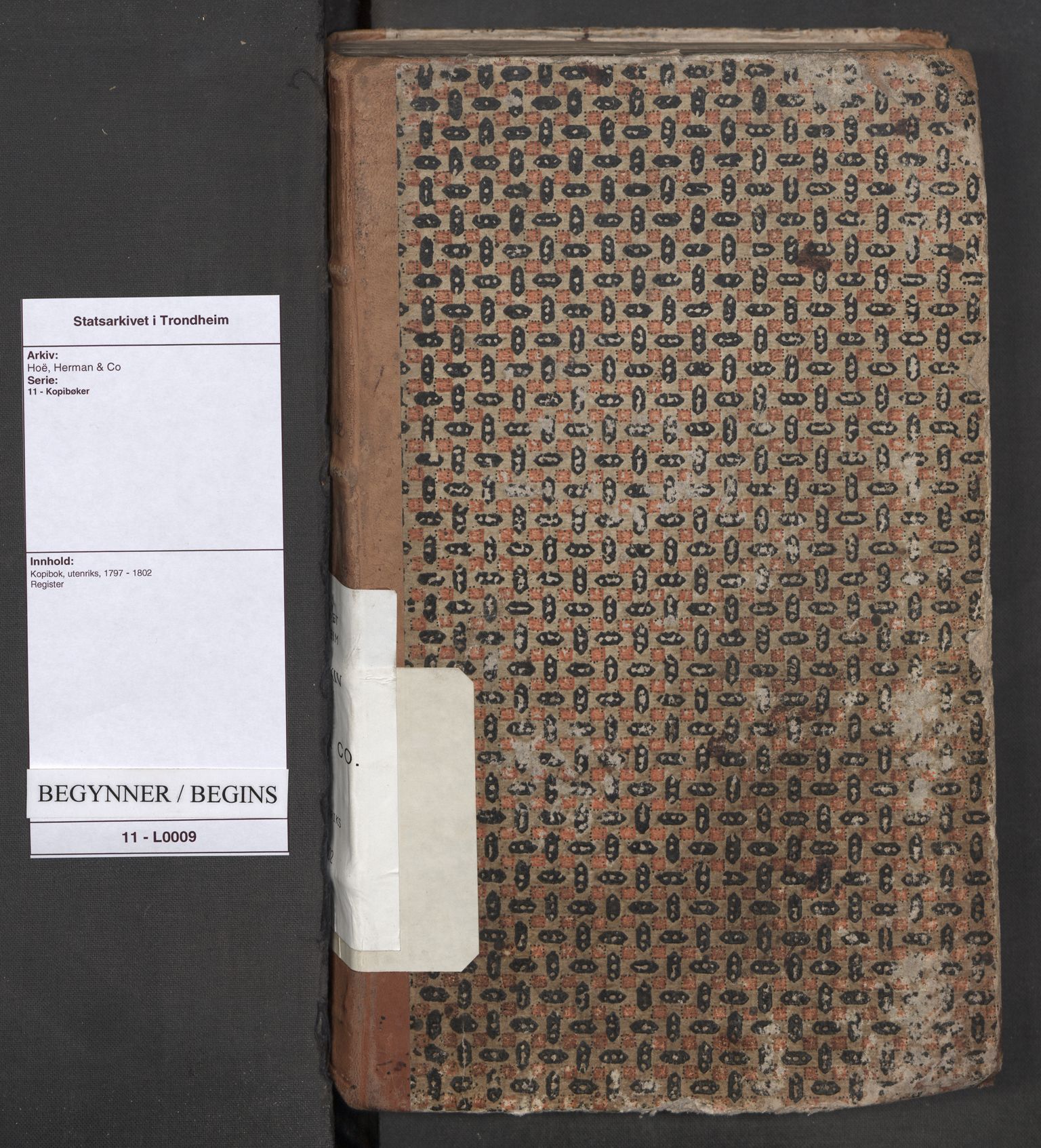 Hoë, Herman & Co, SAT/PA-0280/11/L0009: Kopibok, utenriks, 1797-1802
