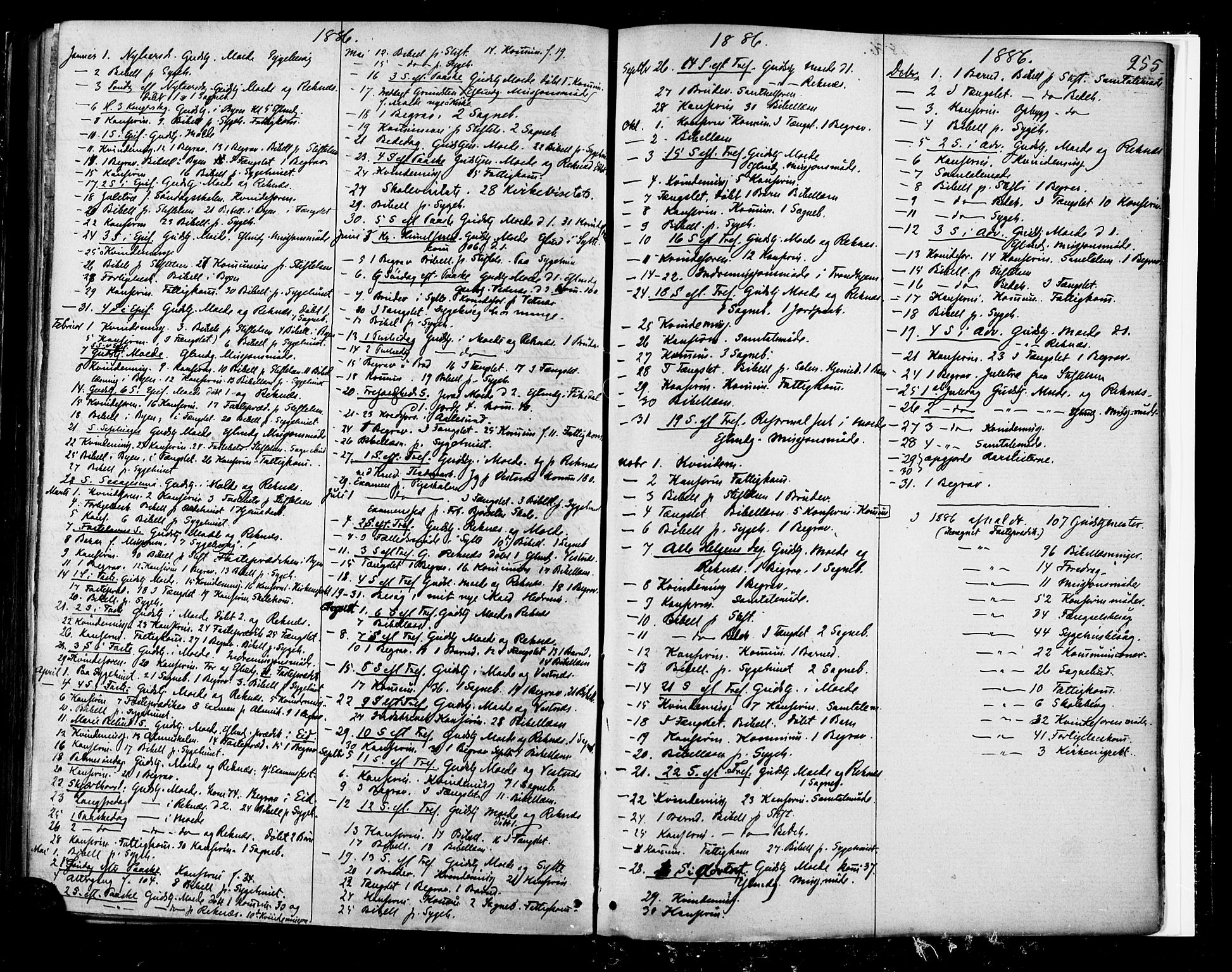 Ministerialprotokoller, klokkerbøker og fødselsregistre - Møre og Romsdal, AV/SAT-A-1454/558/L0691: Ministerialbok nr. 558A05, 1873-1886, s. 255