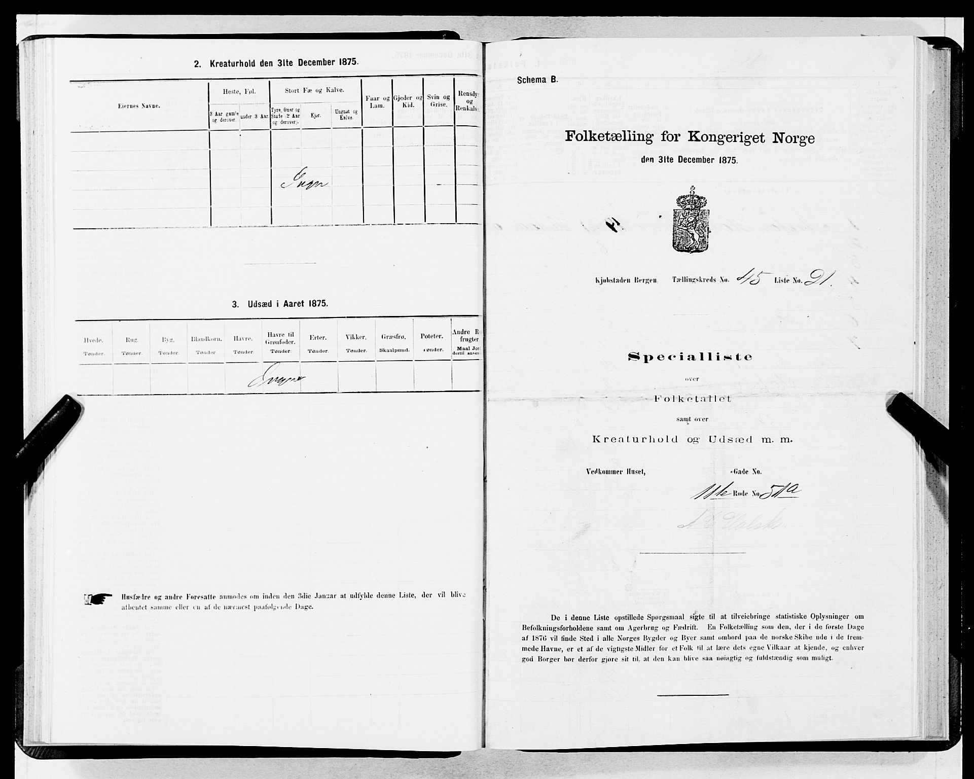 SAB, Folketelling 1875 for 1301 Bergen kjøpstad, 1875, s. 2373