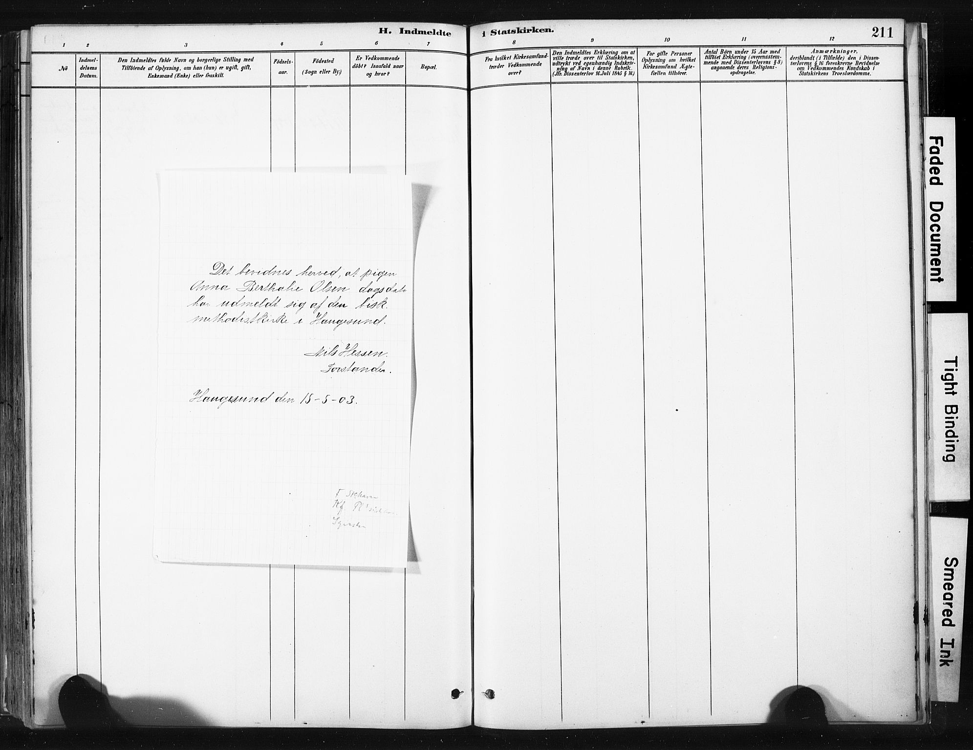 Skudenes sokneprestkontor, SAST/A -101849/H/Ha/Haa/L0008: Ministerialbok nr. A 5, 1882-1912, s. 211
