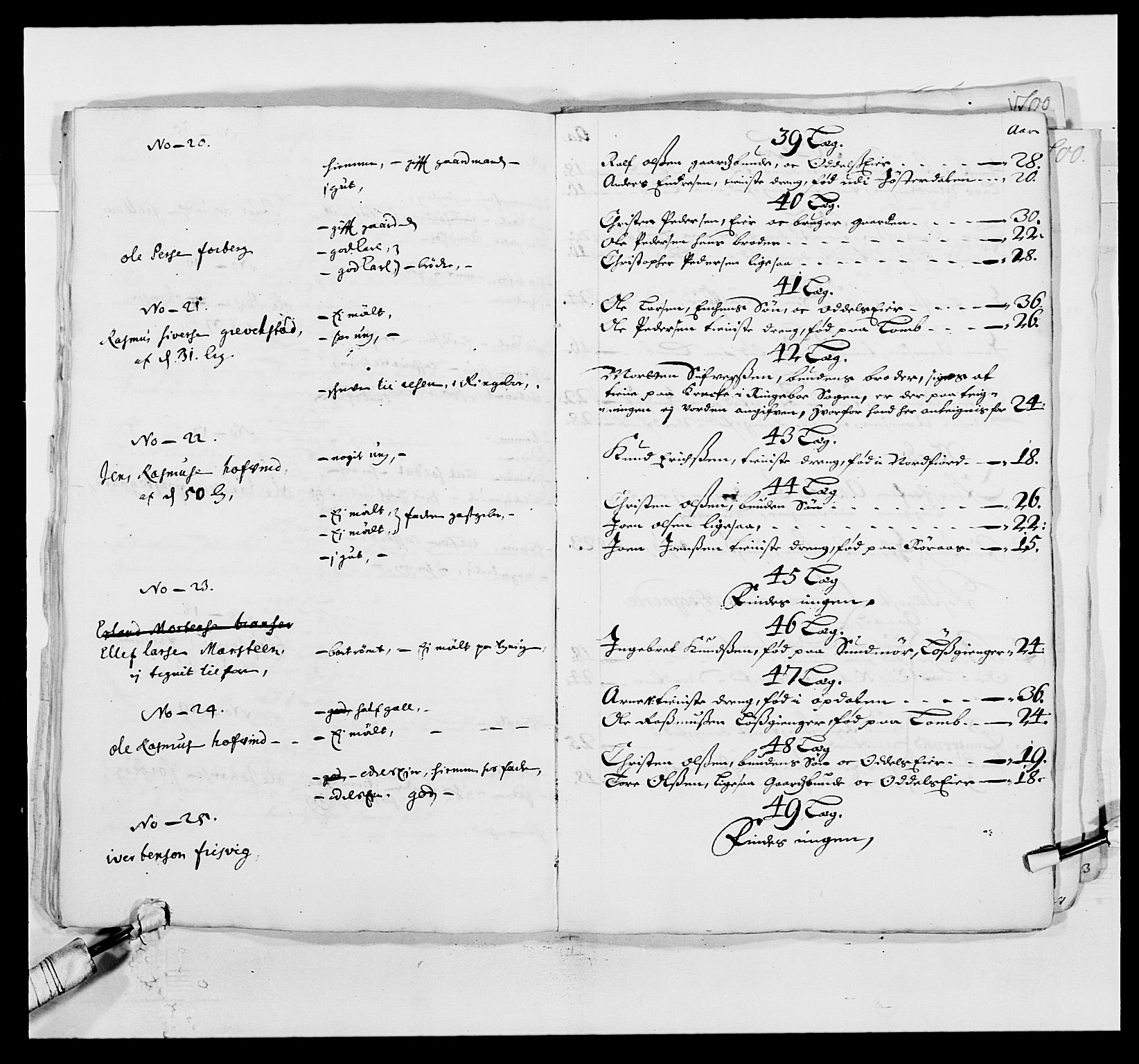Kommanderende general (KG I) med Det norske krigsdirektorium, AV/RA-EA-5419/E/Ea/L0501: Opplandske regiment, 1699-1700, s. 114