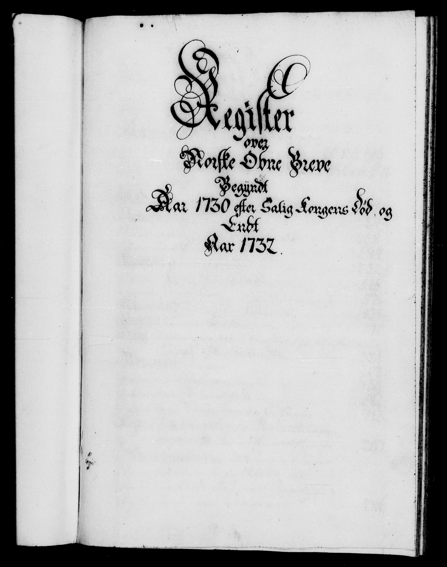 Danske Kanselli 1572-1799, RA/EA-3023/F/Fc/Fca/Fcaa/L0027: Norske registre, 1730-1732