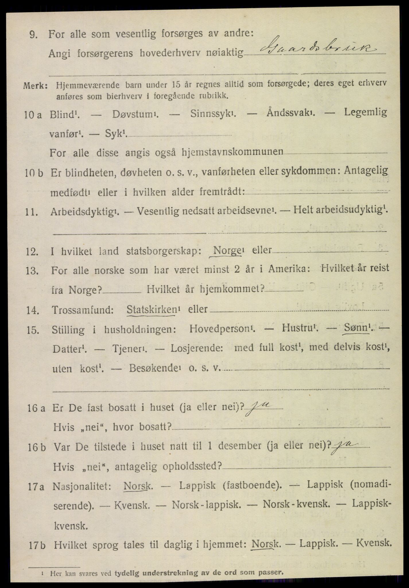 SAT, Folketelling 1920 for 1736 Snåsa herred, 1920, s. 6109