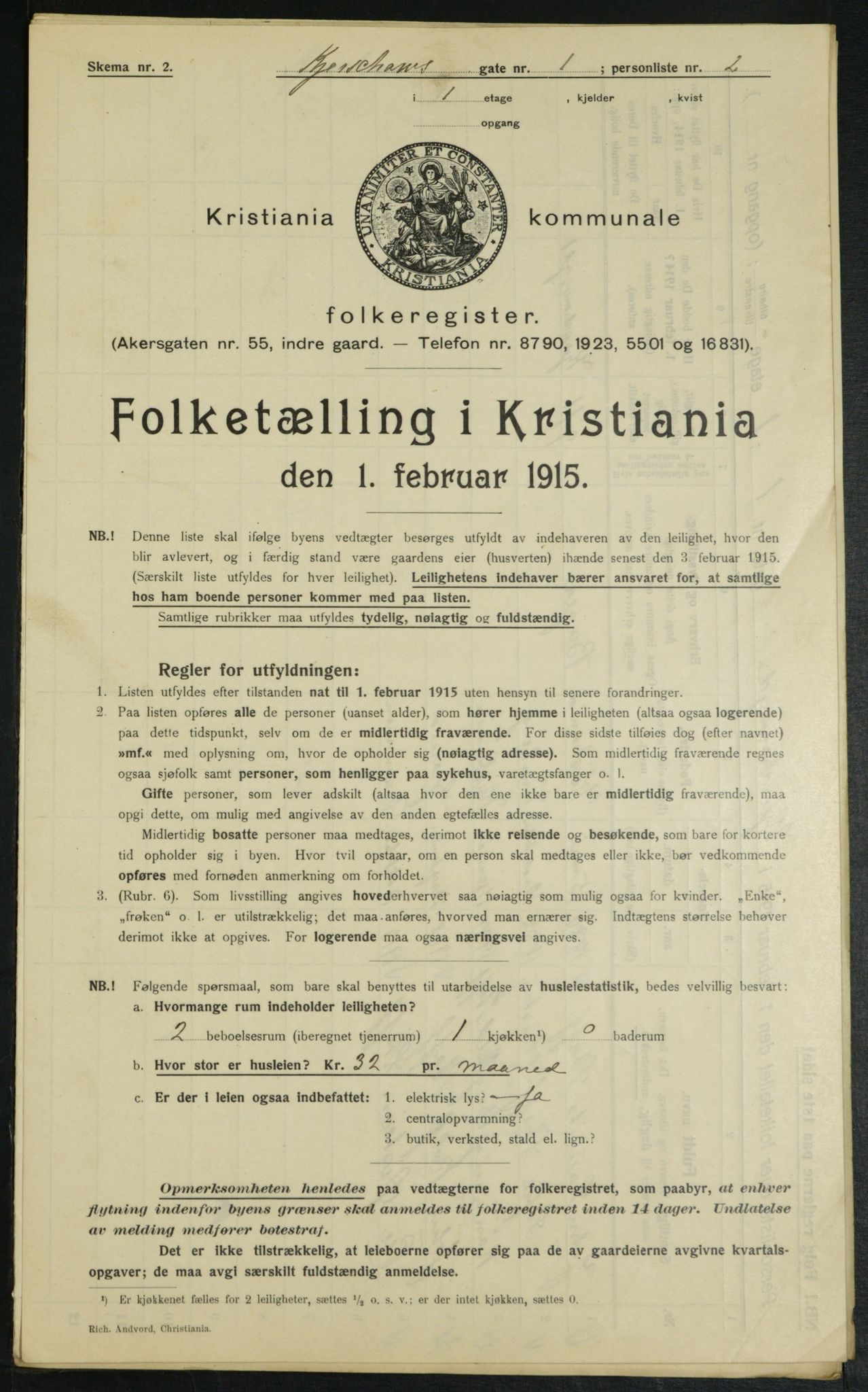 OBA, Kommunal folketelling 1.2.1915 for Kristiania, 1915, s. 48934