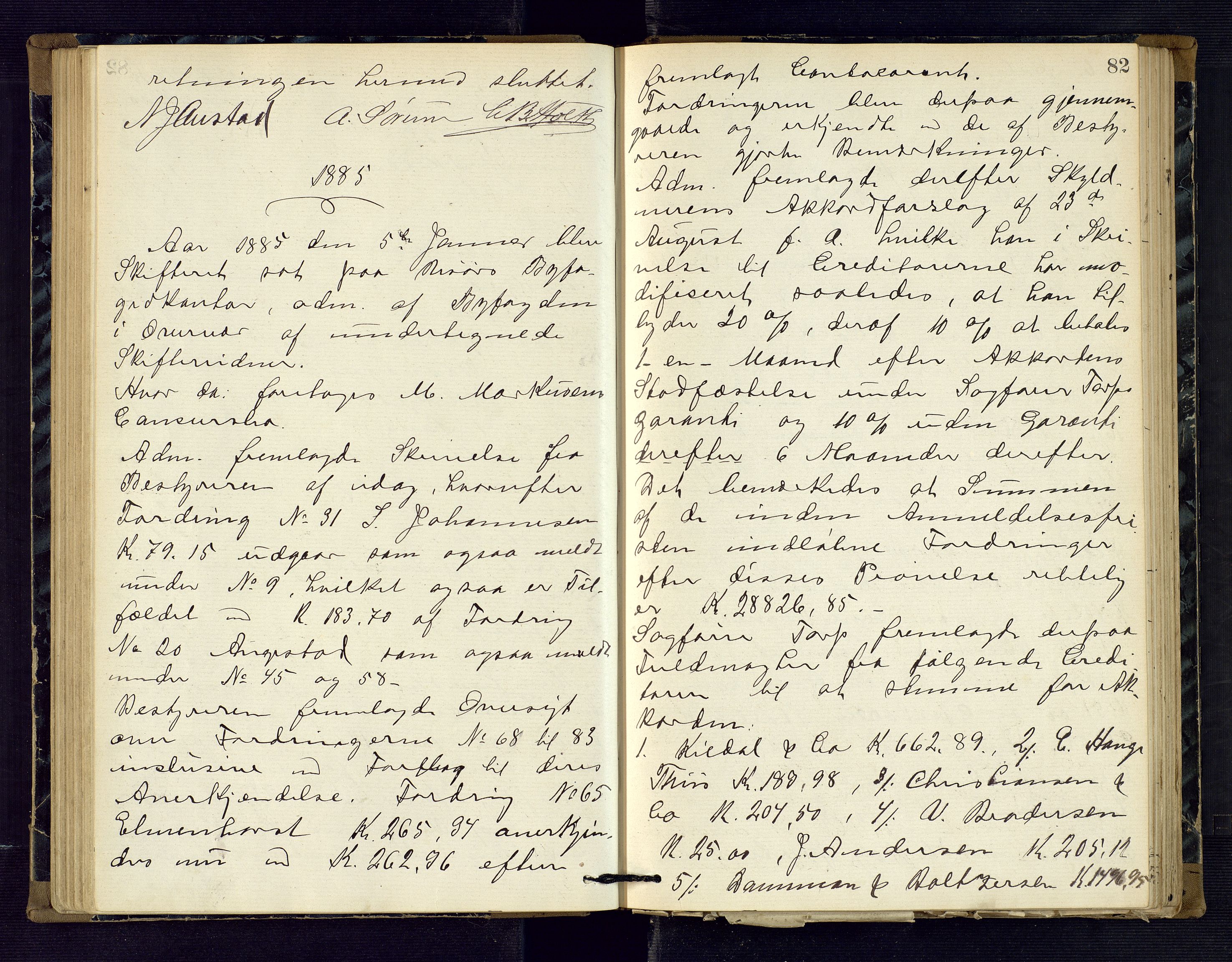 Risør byfogd, AV/SAK-1222-0005/H/Hc/L0004: Skifteprotokoll nr. 3B, 1882-1886, s. 82