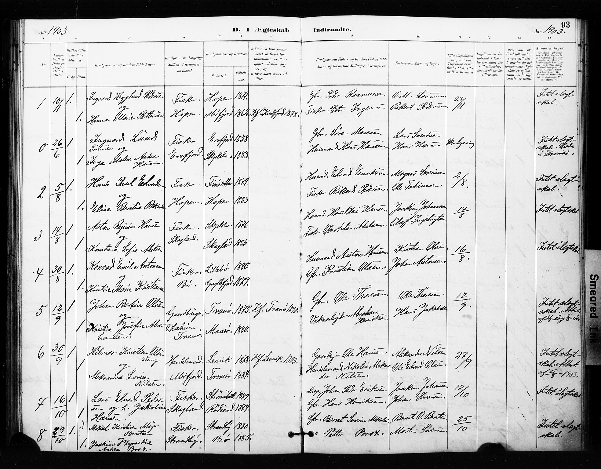 Berg sokneprestkontor, AV/SATØ-S-1318/G/Ga/Gaa/L0005kirke: Ministerialbok nr. 5, 1894-1905, s. 93