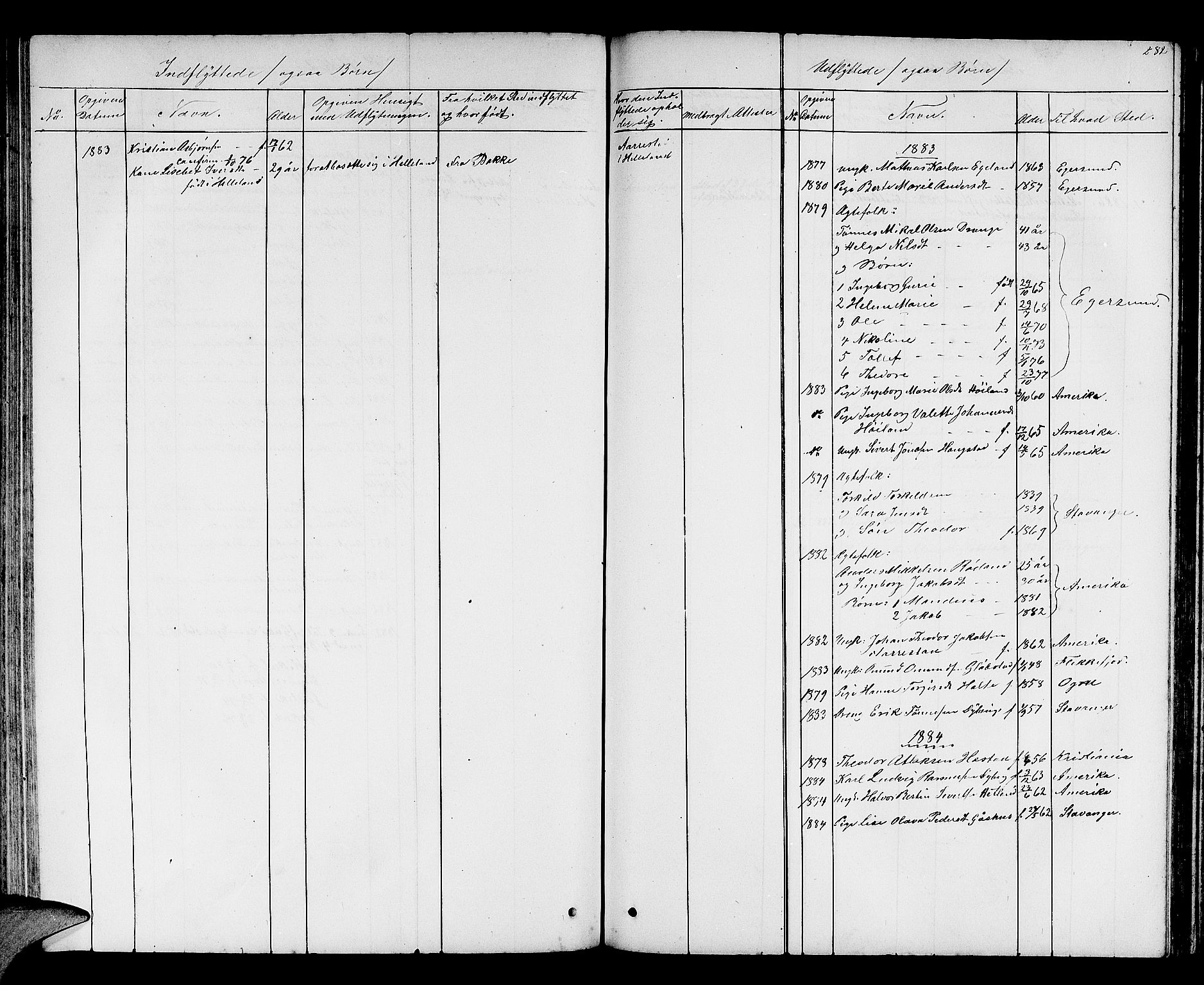 Helleland sokneprestkontor, AV/SAST-A-101810: Klokkerbok nr. B 2, 1848-1886, s. 282