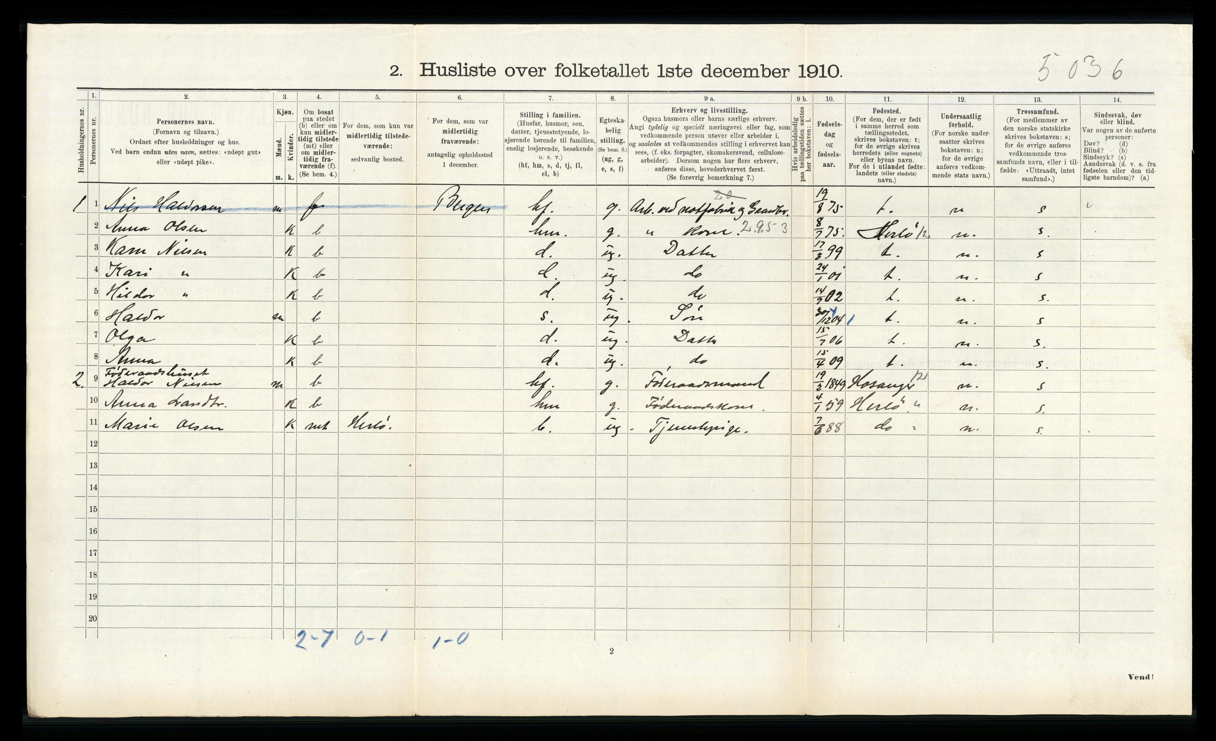 RA, Folketelling 1910 for 1257 Alversund herred, 1910, s. 629