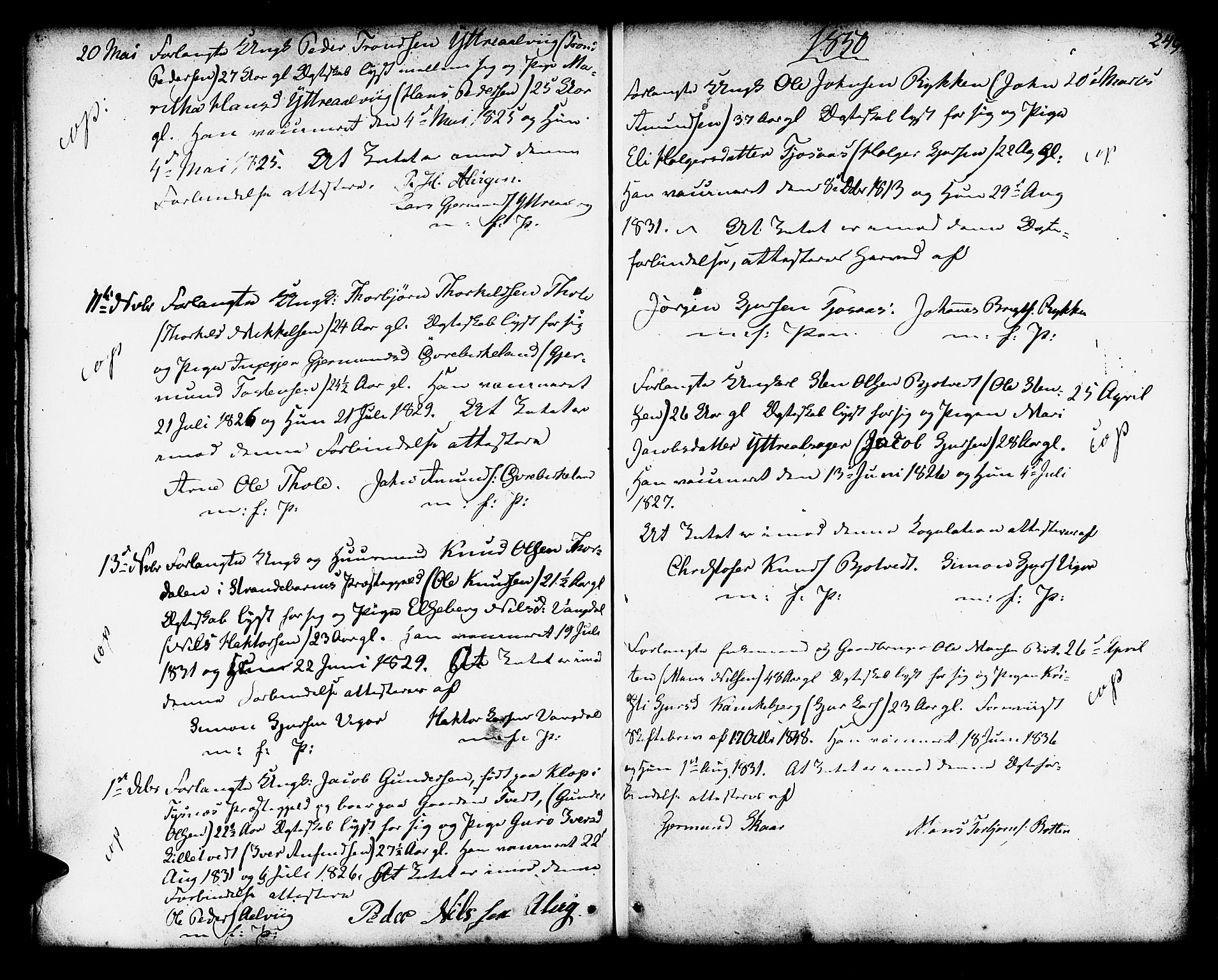 Kvam sokneprestembete, AV/SAB-A-76201/H/Haa: Ministerialbok nr. A 5, 1796-1832, s. 249