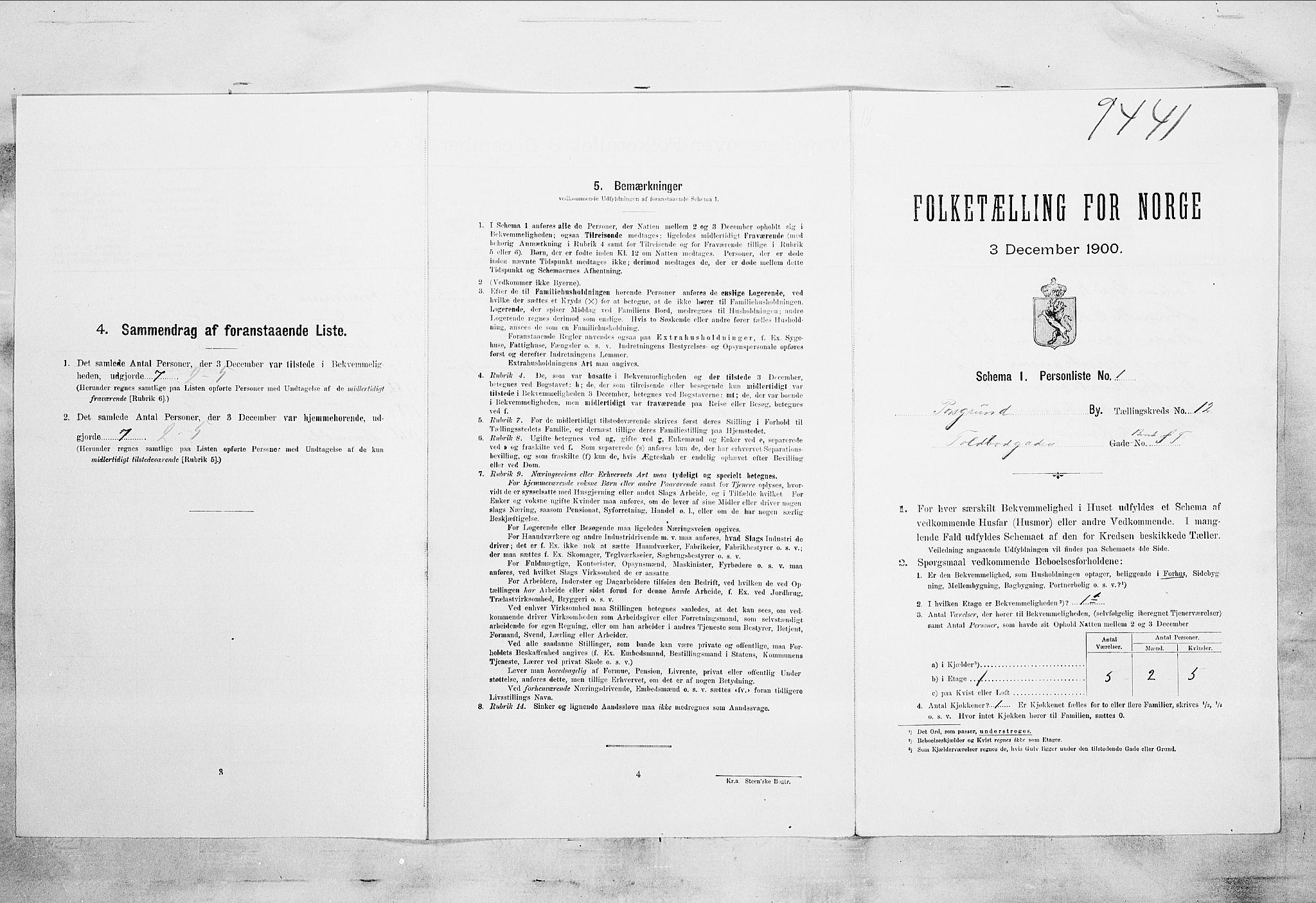 SAKO, Folketelling 1900 for 0805 Porsgrunn kjøpstad, 1900, s. 2226