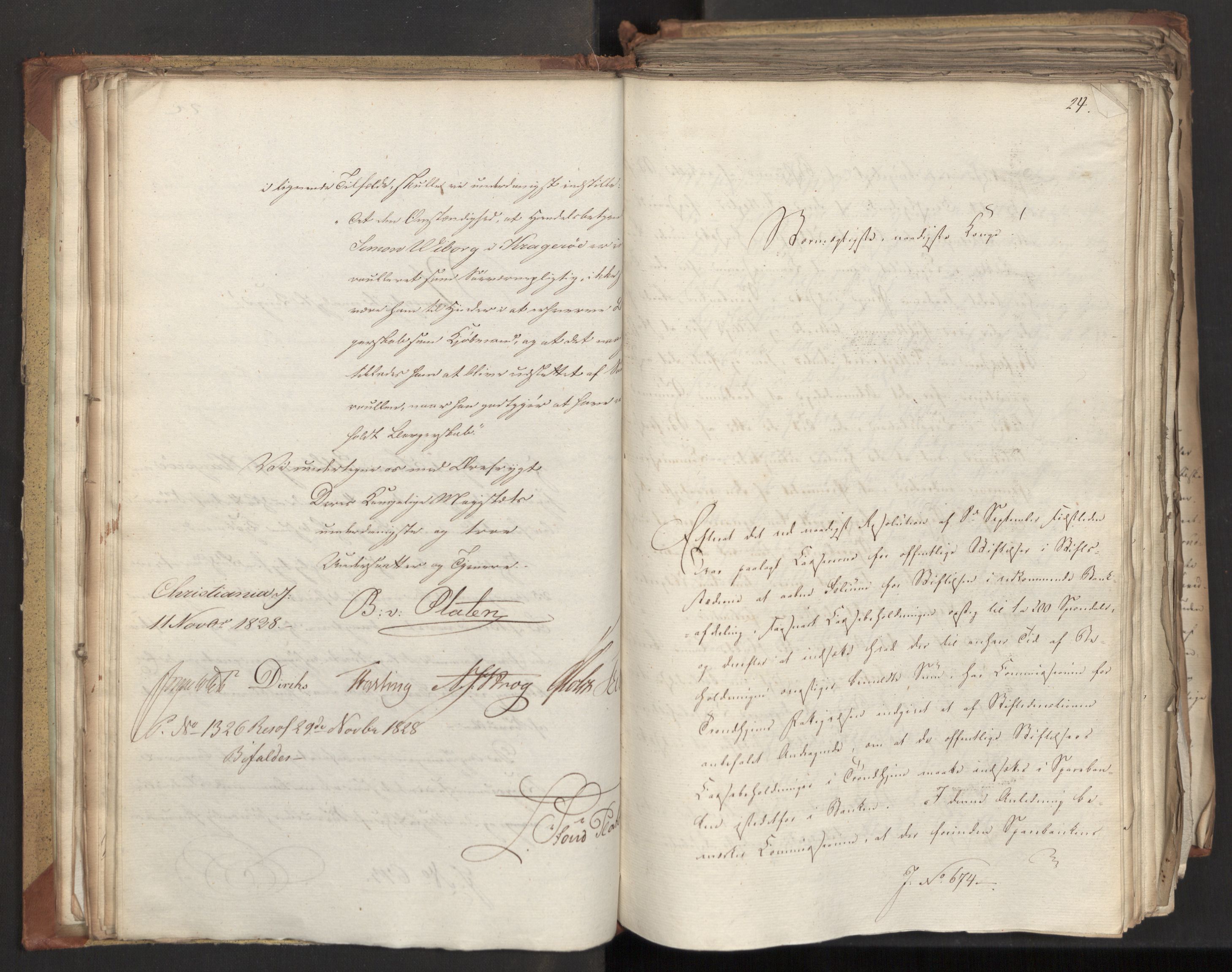 Statsrådsavdelingen i Stockholm, AV/RA-S-1003/D/Da/L0057: Regjeringsinnstillinger nr. 651-807, 1828, s. 65