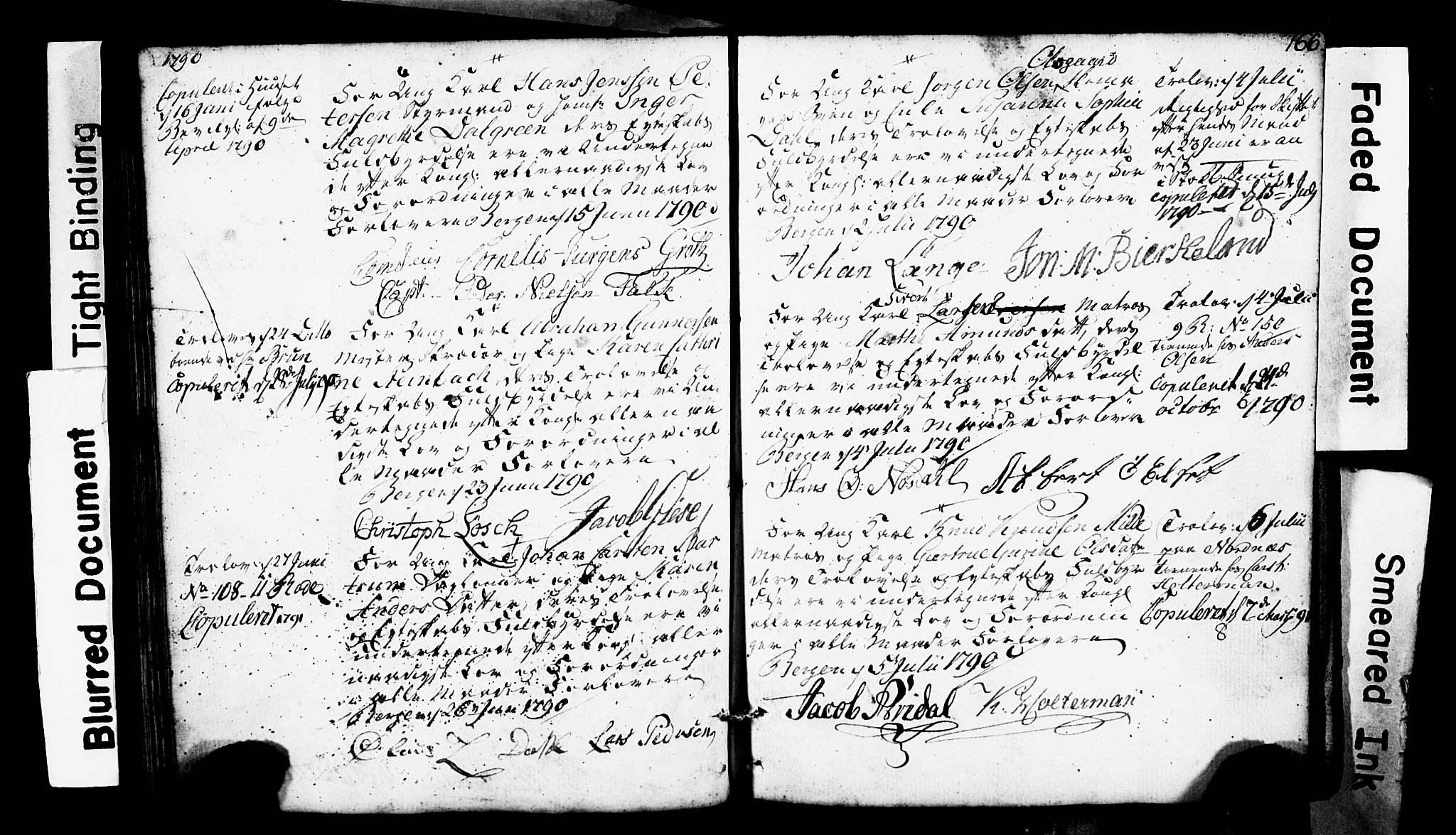 Domkirken sokneprestembete, SAB/A-74801: Forlovererklæringer nr. II.5.1, 1767-1792, s. 166