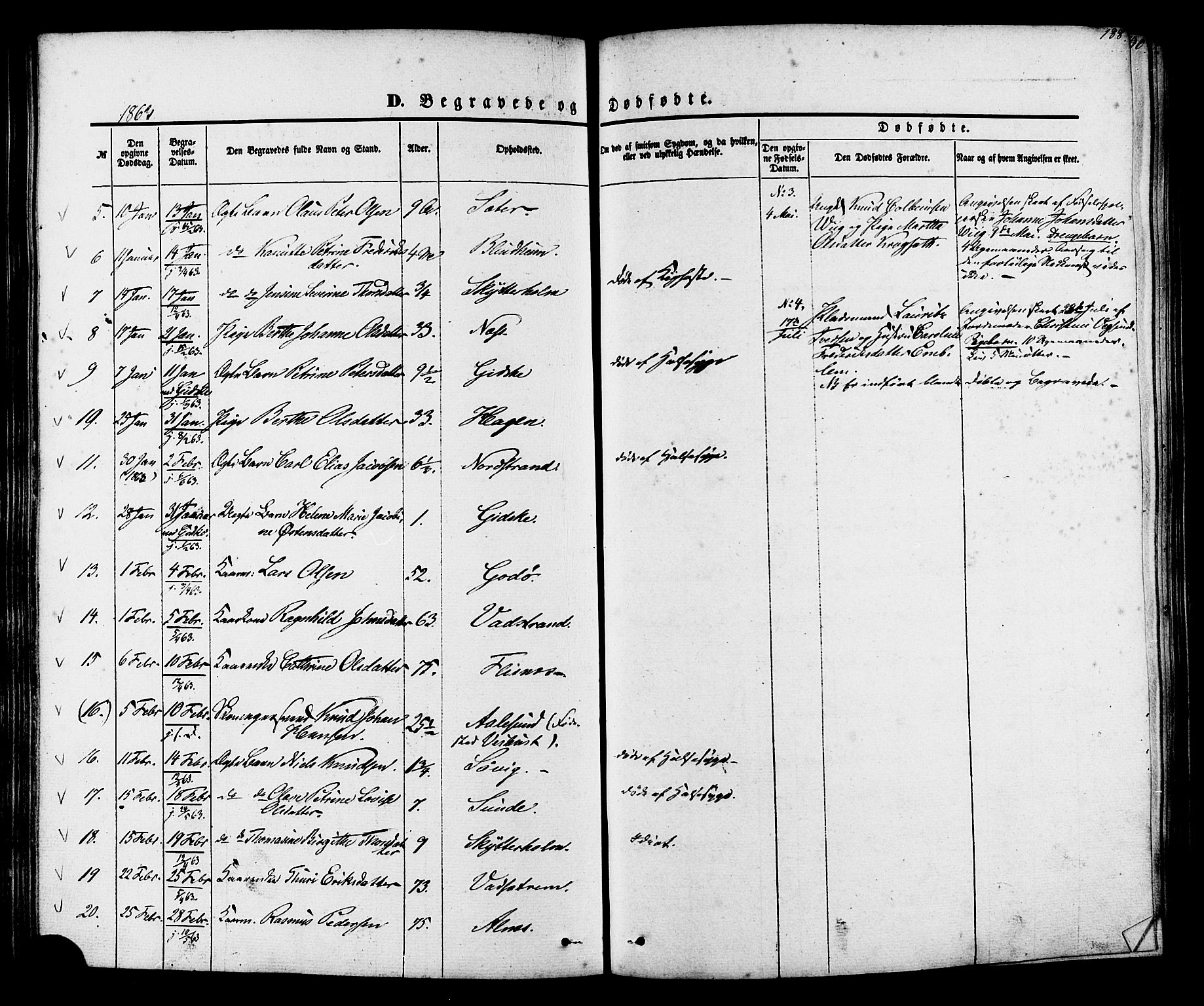 Ministerialprotokoller, klokkerbøker og fødselsregistre - Møre og Romsdal, AV/SAT-A-1454/528/L0398: Ministerialbok nr. 528A09, 1858-1864, s. 188
