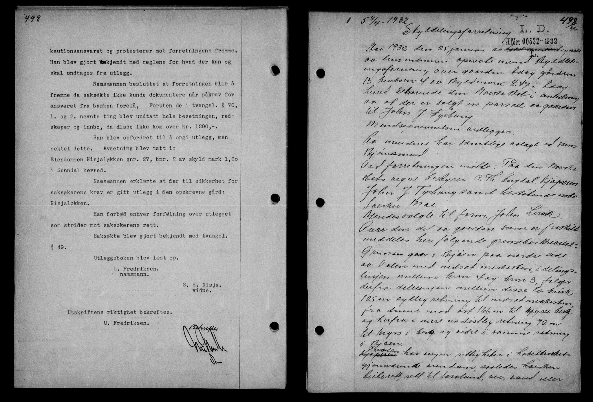 Nordmøre sorenskriveri, SAT/A-4132/1/2/2Ca: Pantebok nr. 64, 1931-1932, Tingl.dato: 04.04.1932
