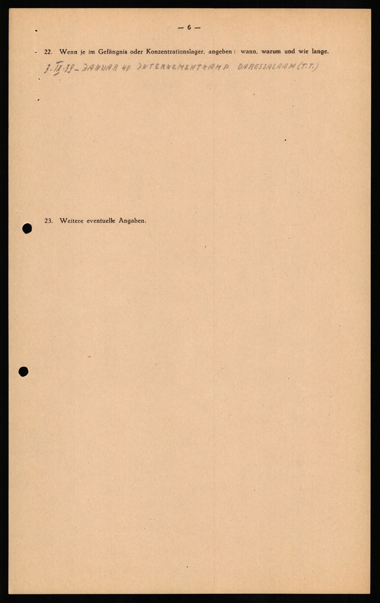 Forsvaret, Forsvarets overkommando II, RA/RAFA-3915/D/Db/L0017: CI Questionaires. Tyske okkupasjonsstyrker i Norge. Tyskere., 1945-1946, s. 342