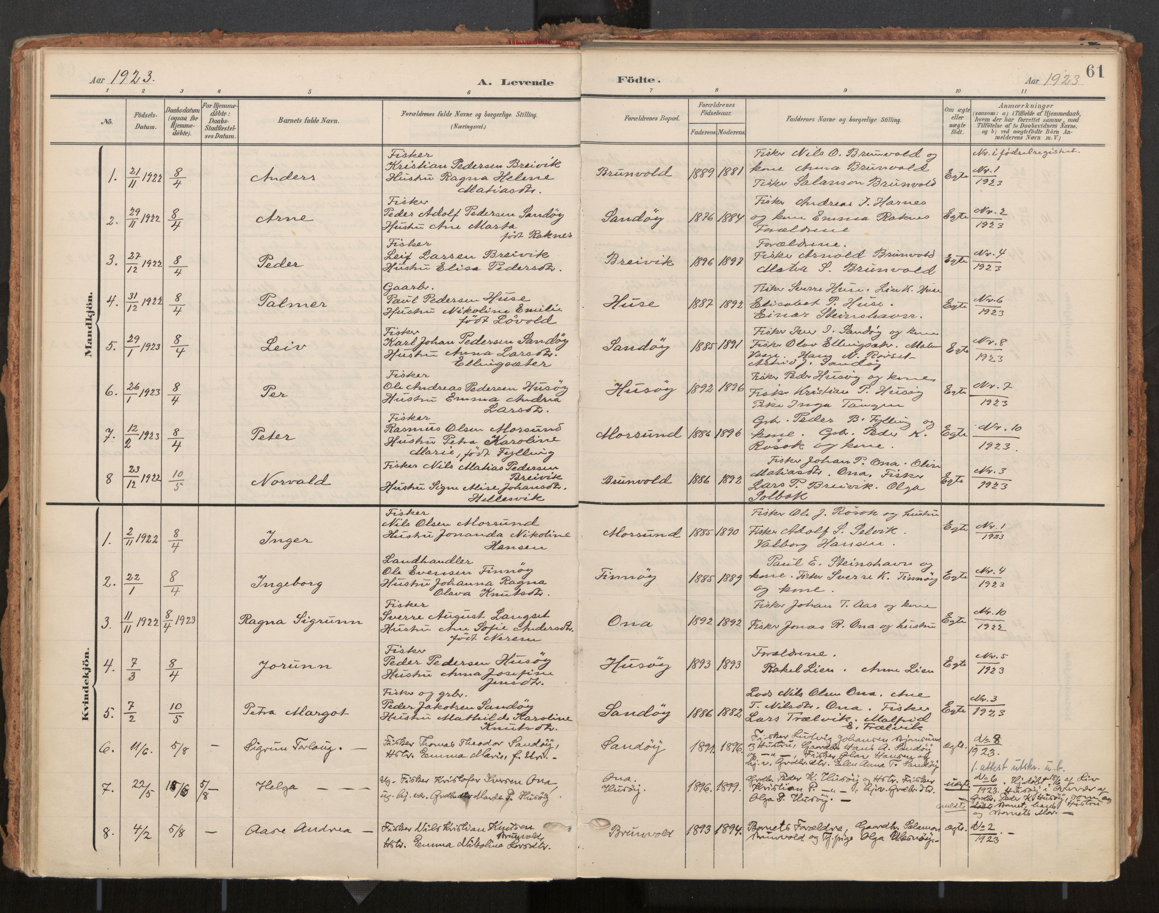 Ministerialprotokoller, klokkerbøker og fødselsregistre - Møre og Romsdal, SAT/A-1454/561/L0730: Ministerialbok nr. 561A04, 1901-1929, s. 61