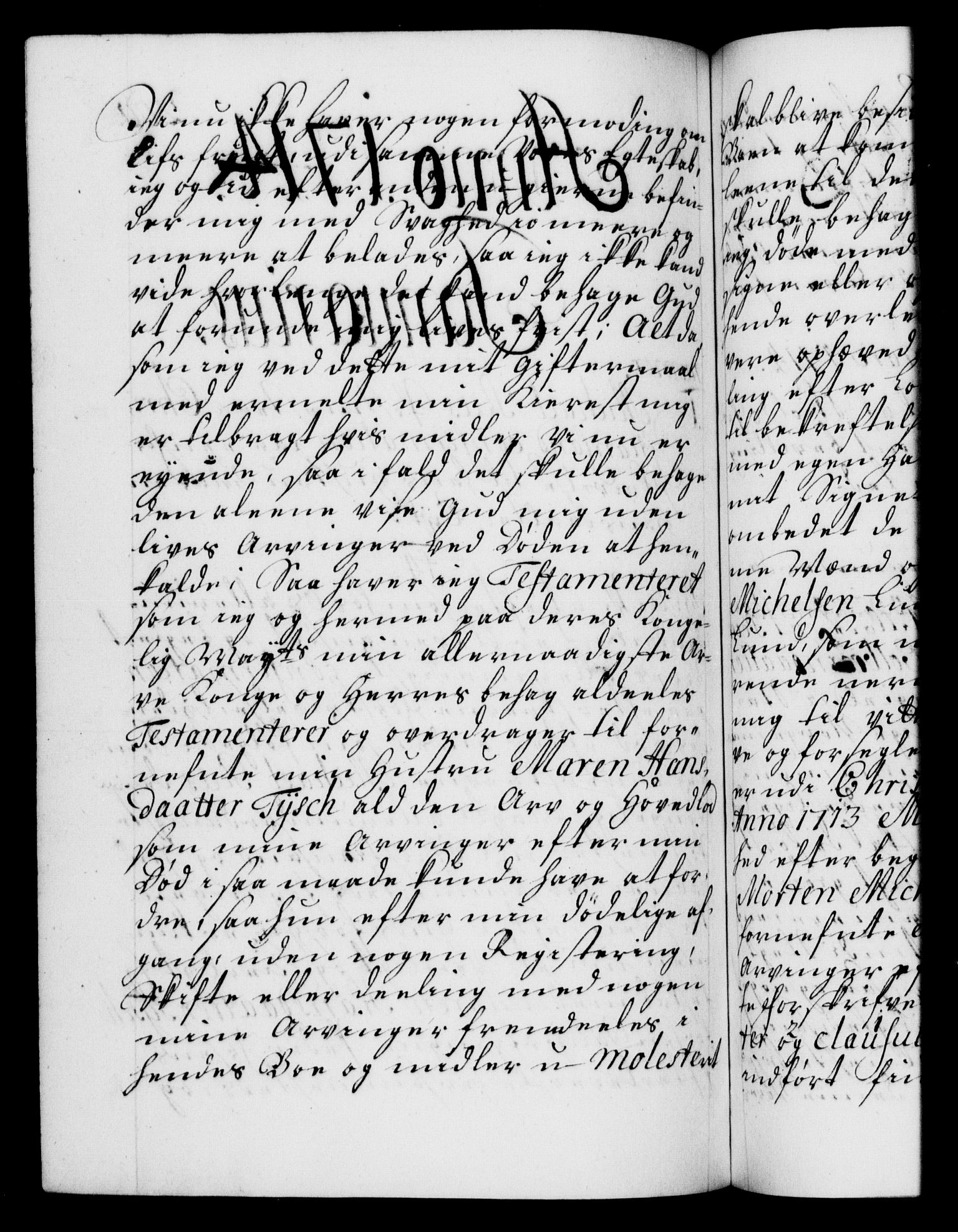 Danske Kanselli 1572-1799, AV/RA-EA-3023/F/Fc/Fca/Fcaa/L0021: Norske registre, 1712-1715, s. 200b