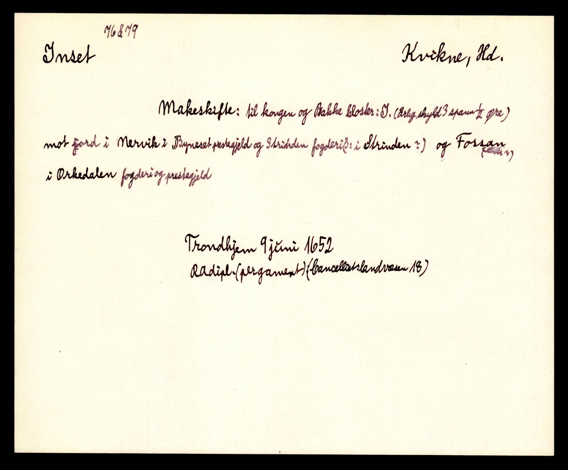 Riksarkivets diplomsamling, AV/RA-EA-5965/F35/F35e/L0008: Registreringssedler Hedmark 2, 1400-1700, s. 393