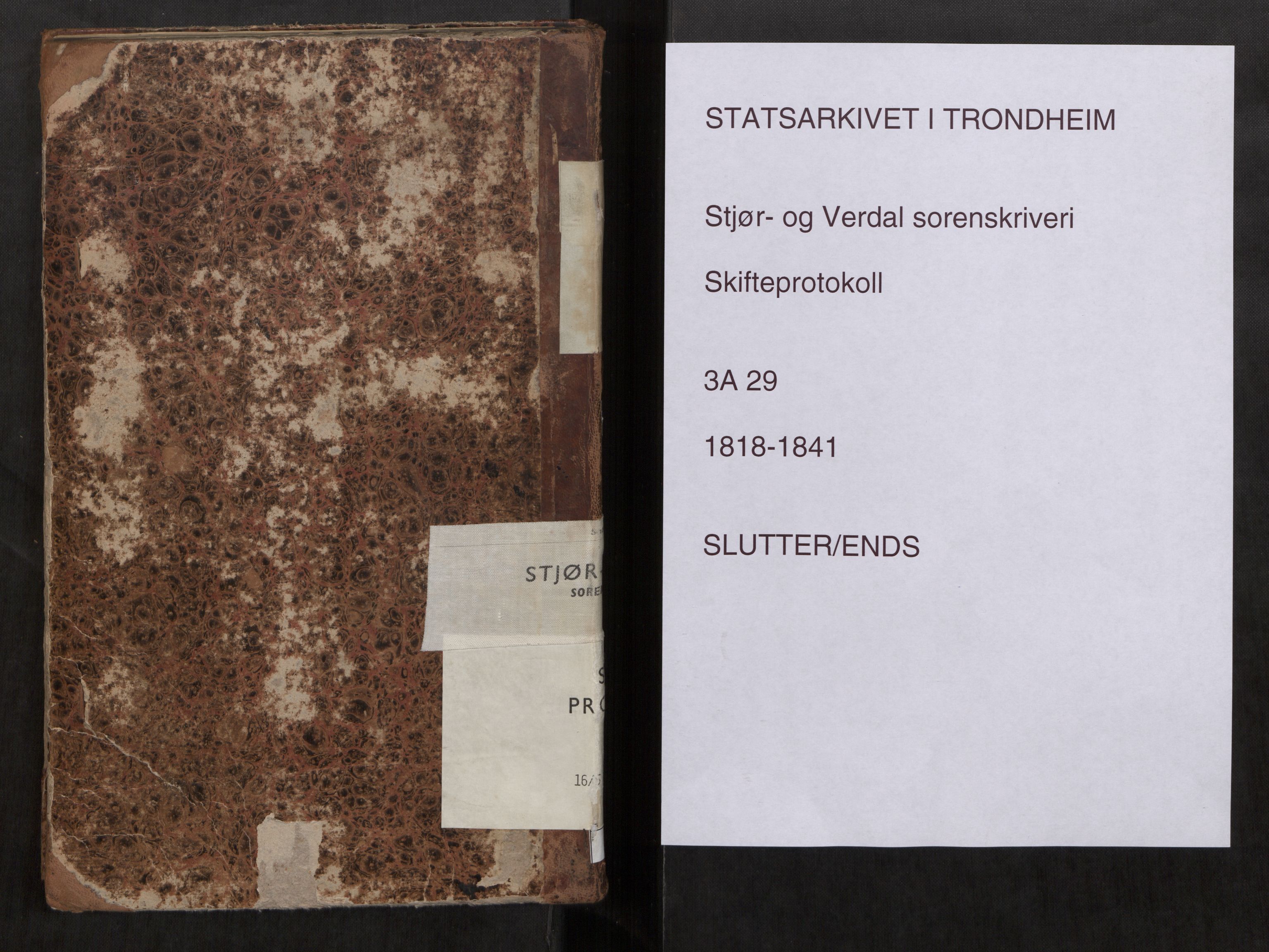 Stjør- og Verdal sorenskriveri, AV/SAT-A-4167/1/3/3A/L0029: Skifteprotokoll 24, 1818-1841