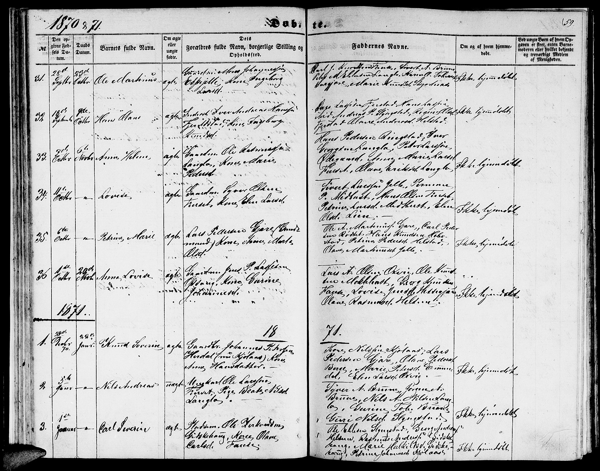 Ministerialprotokoller, klokkerbøker og fødselsregistre - Møre og Romsdal, AV/SAT-A-1454/520/L0291: Klokkerbok nr. 520C03, 1854-1881, s. 59