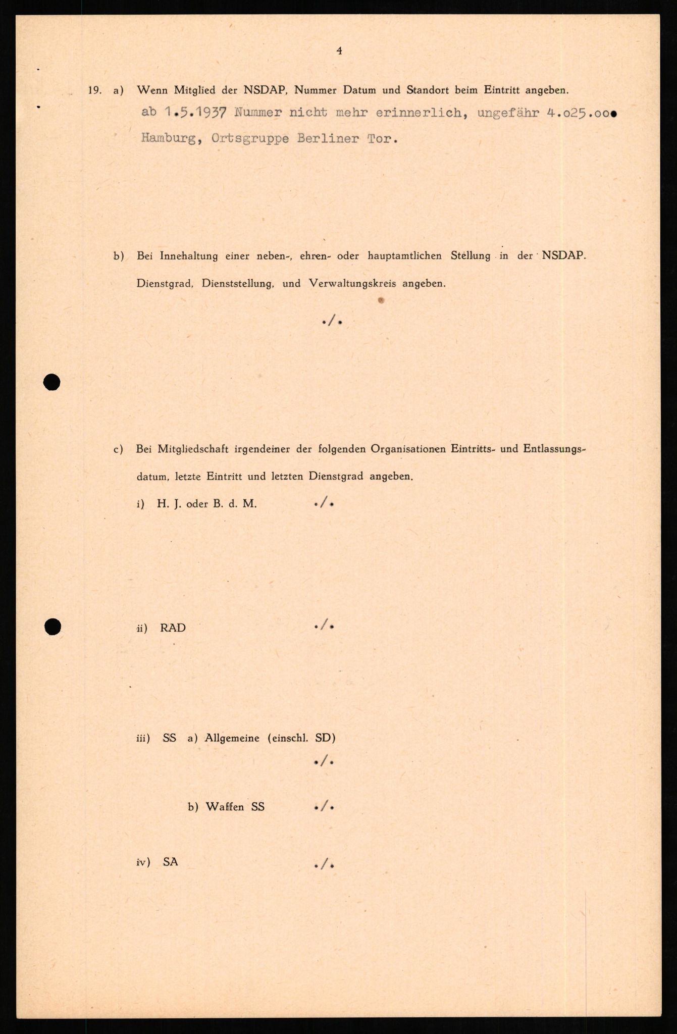 Forsvaret, Forsvarets overkommando II, AV/RA-RAFA-3915/D/Db/L0012: CI Questionaires. Tyske okkupasjonsstyrker i Norge. Tyskere., 1945-1946, s. 253