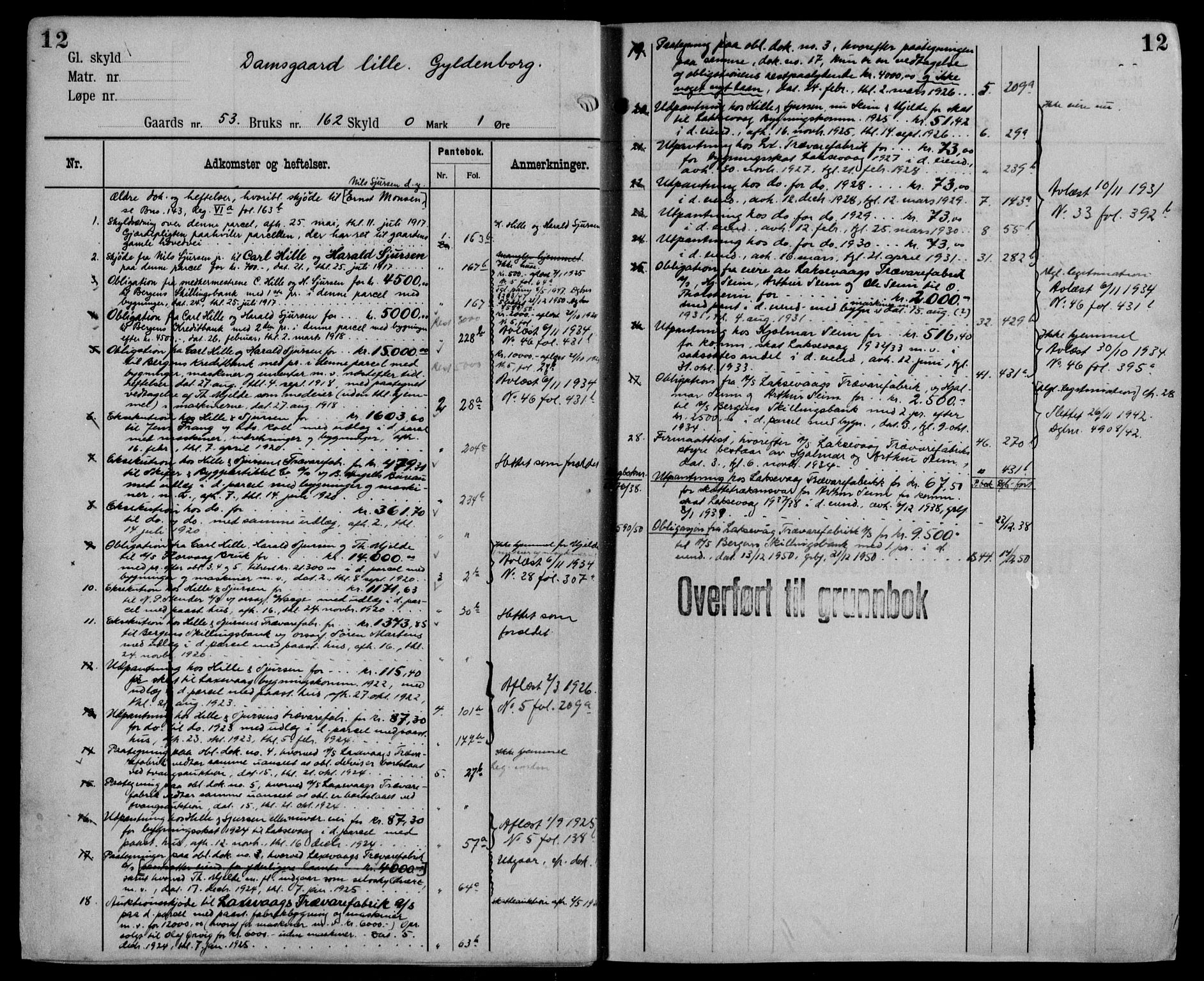 Midhordland sorenskriveri, AV/SAB-A-3001/1/G/Ga/Gab/L0115: Panteregister nr. II.A.b.115, s. 12