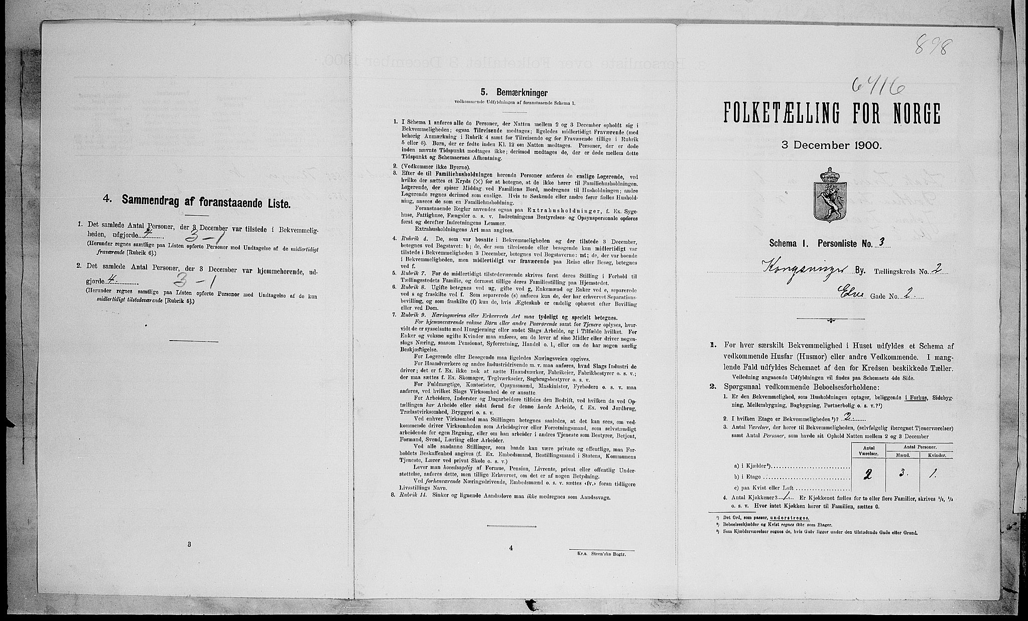 SAH, Folketelling 1900 for 0402 Kongsvinger kjøpstad, 1900, s. 569
