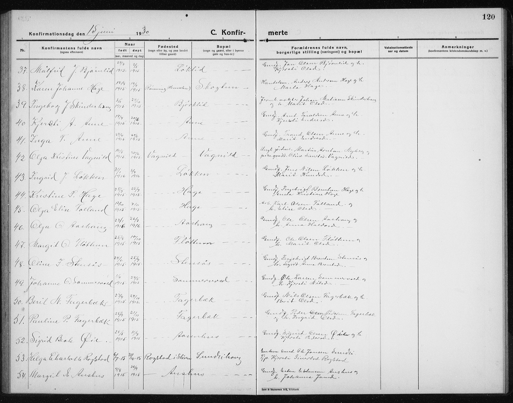 Ministerialprotokoller, klokkerbøker og fødselsregistre - Sør-Trøndelag, SAT/A-1456/689/L1045: Klokkerbok nr. 689C04, 1923-1940, s. 120