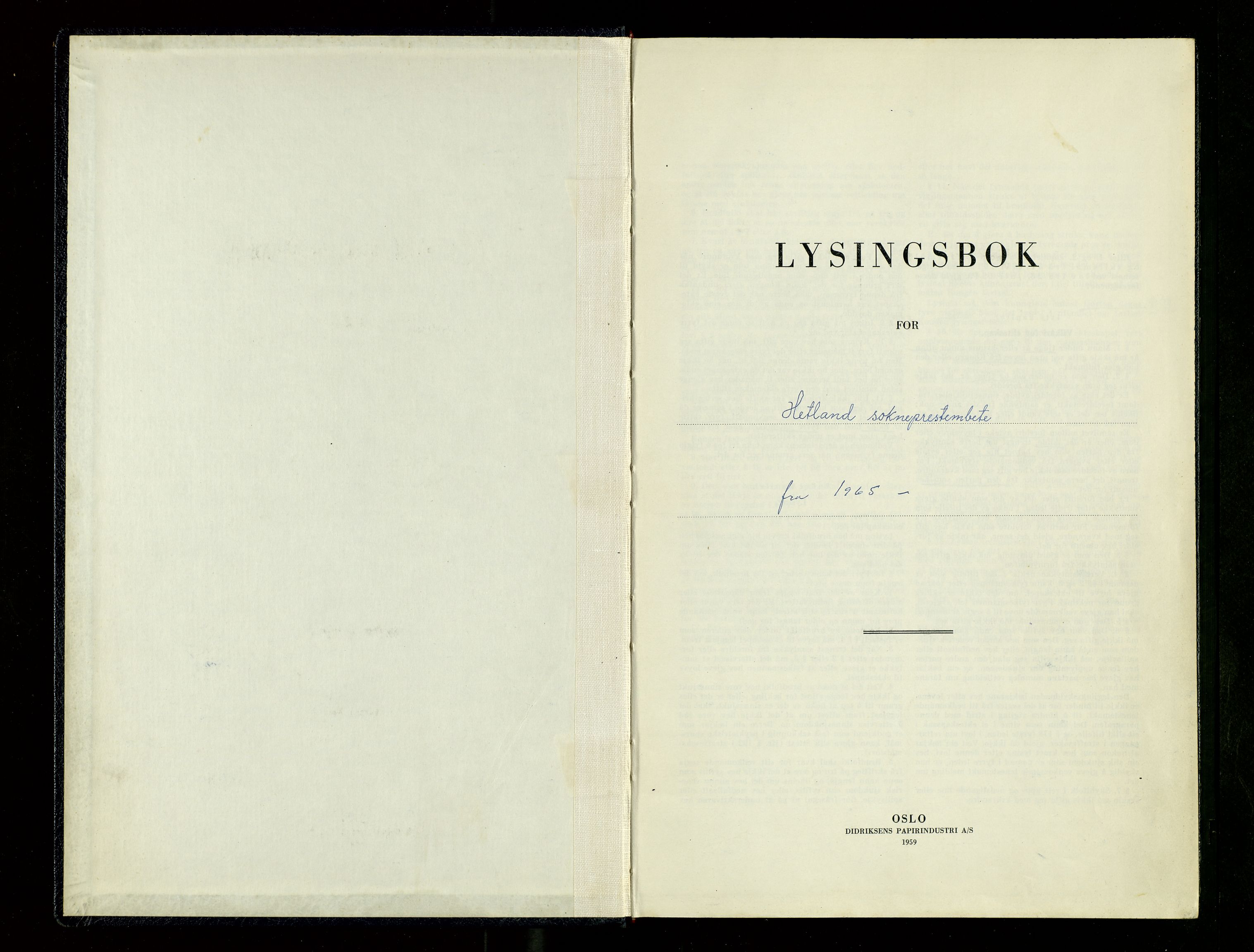 Hetland sokneprestkontor, AV/SAST-A-101826/70/705BA/L0010: Lysningsprotokoll nr. 10, 1965-1969