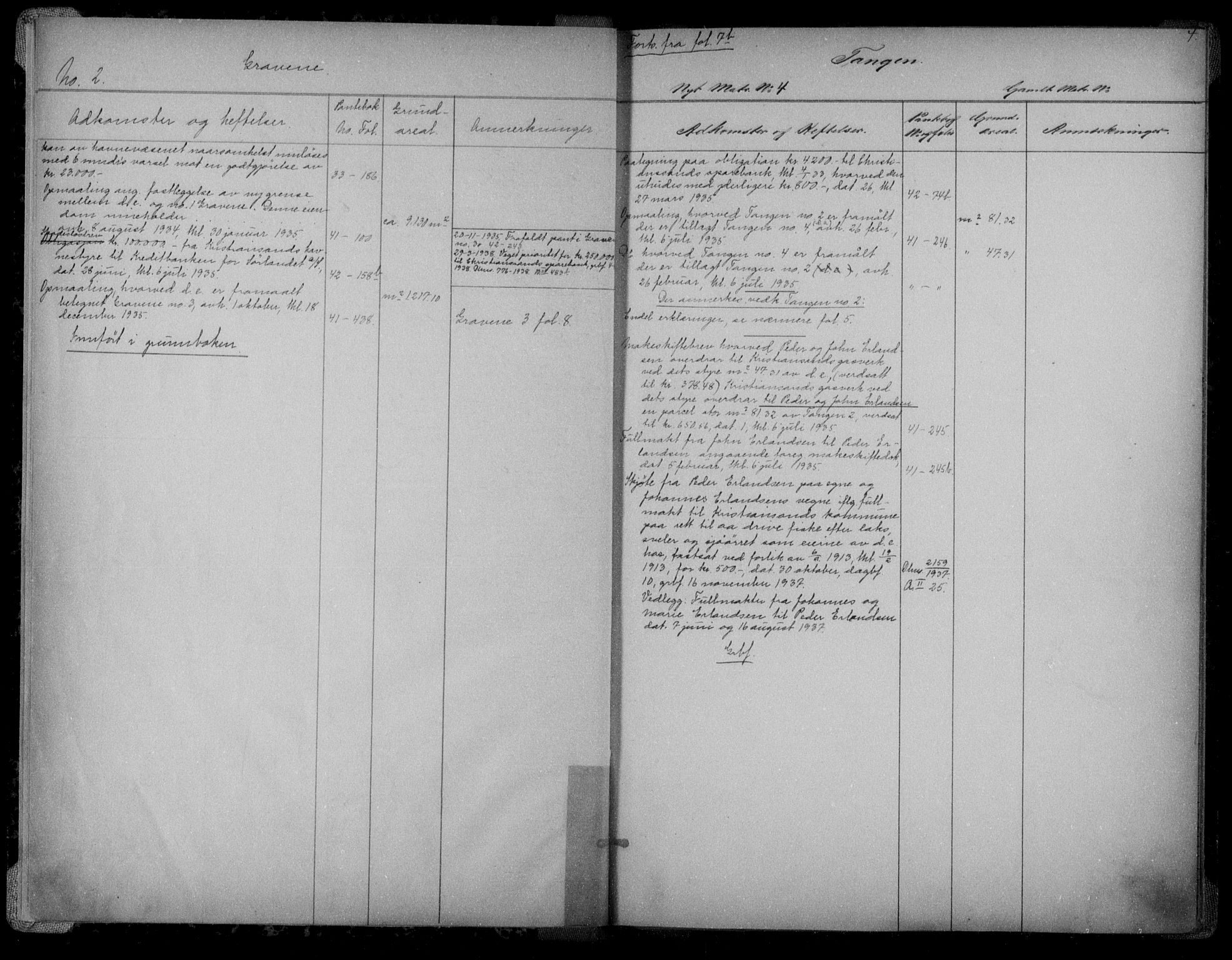 Kristiansand byrett, AV/SAK-1223-0001/G/Ga/L0058: Panteregister nr. 58, 1800-1936, s. 4