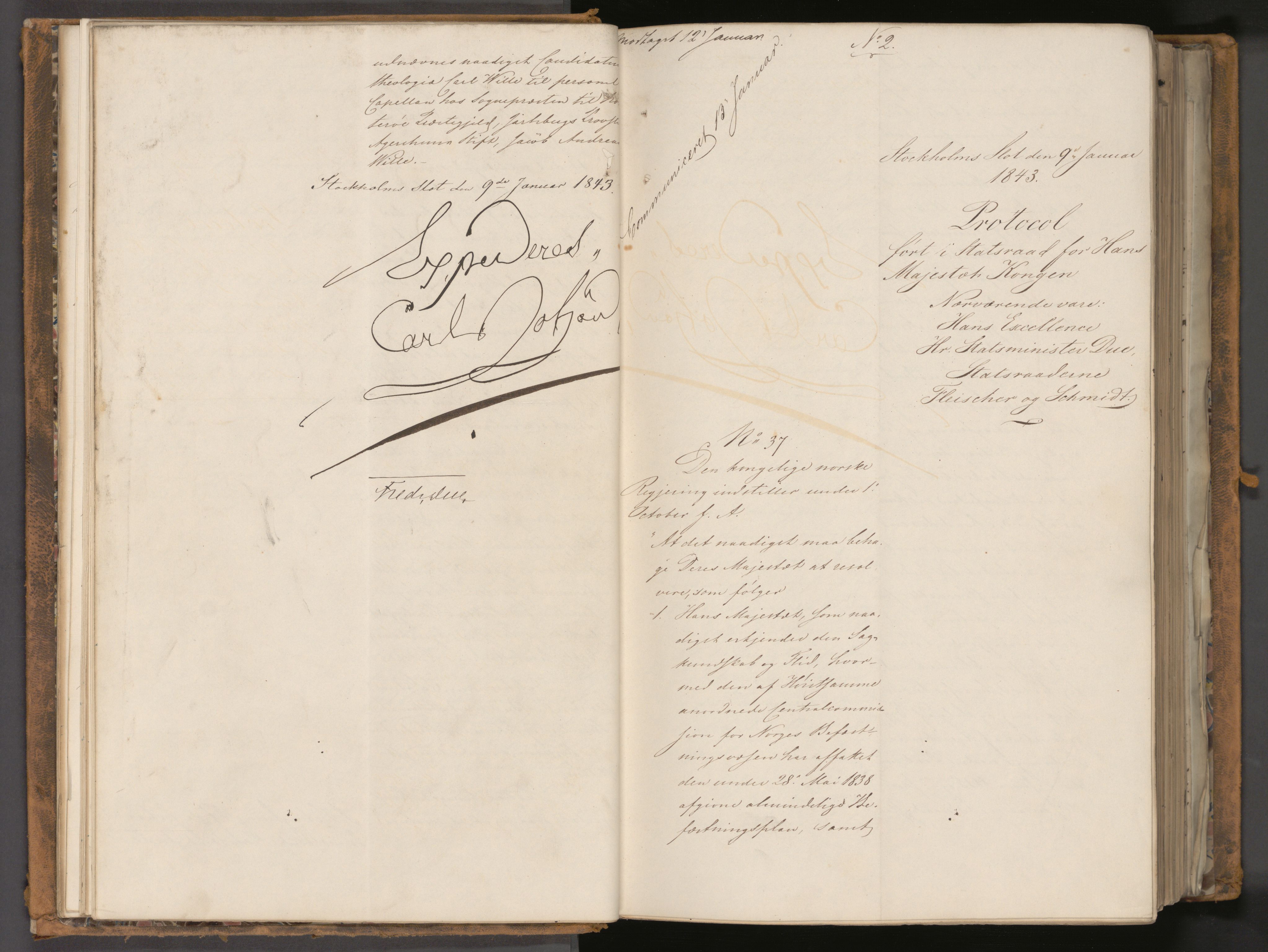 Statsrådssekretariatet, AV/RA-S-1001/A/Ab/L0057: Kgl. res. nr. 1-880, 1. halvår, 1843