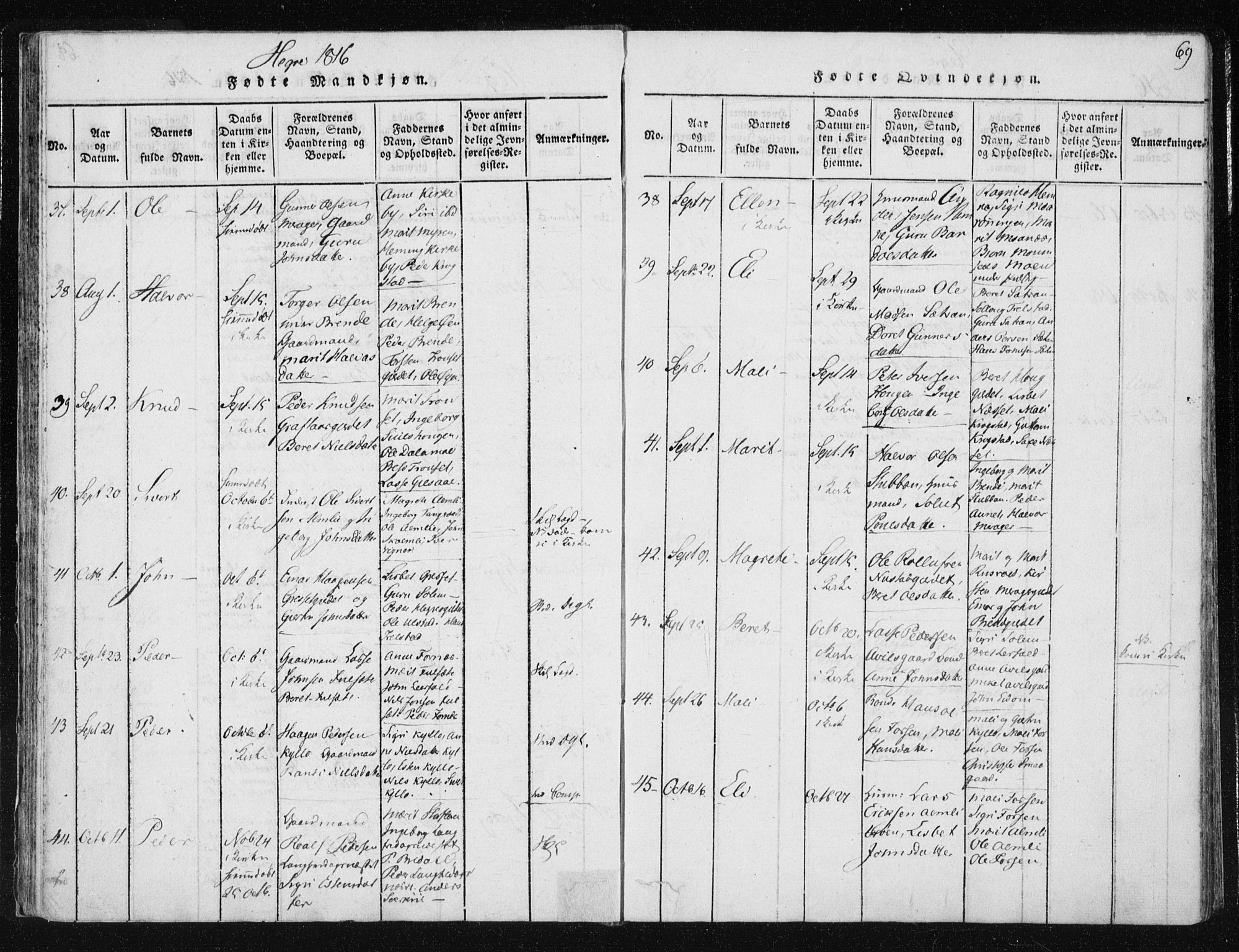 Ministerialprotokoller, klokkerbøker og fødselsregistre - Nord-Trøndelag, SAT/A-1458/709/L0061: Ministerialbok nr. 709A08 /4, 1815-1819, s. 69