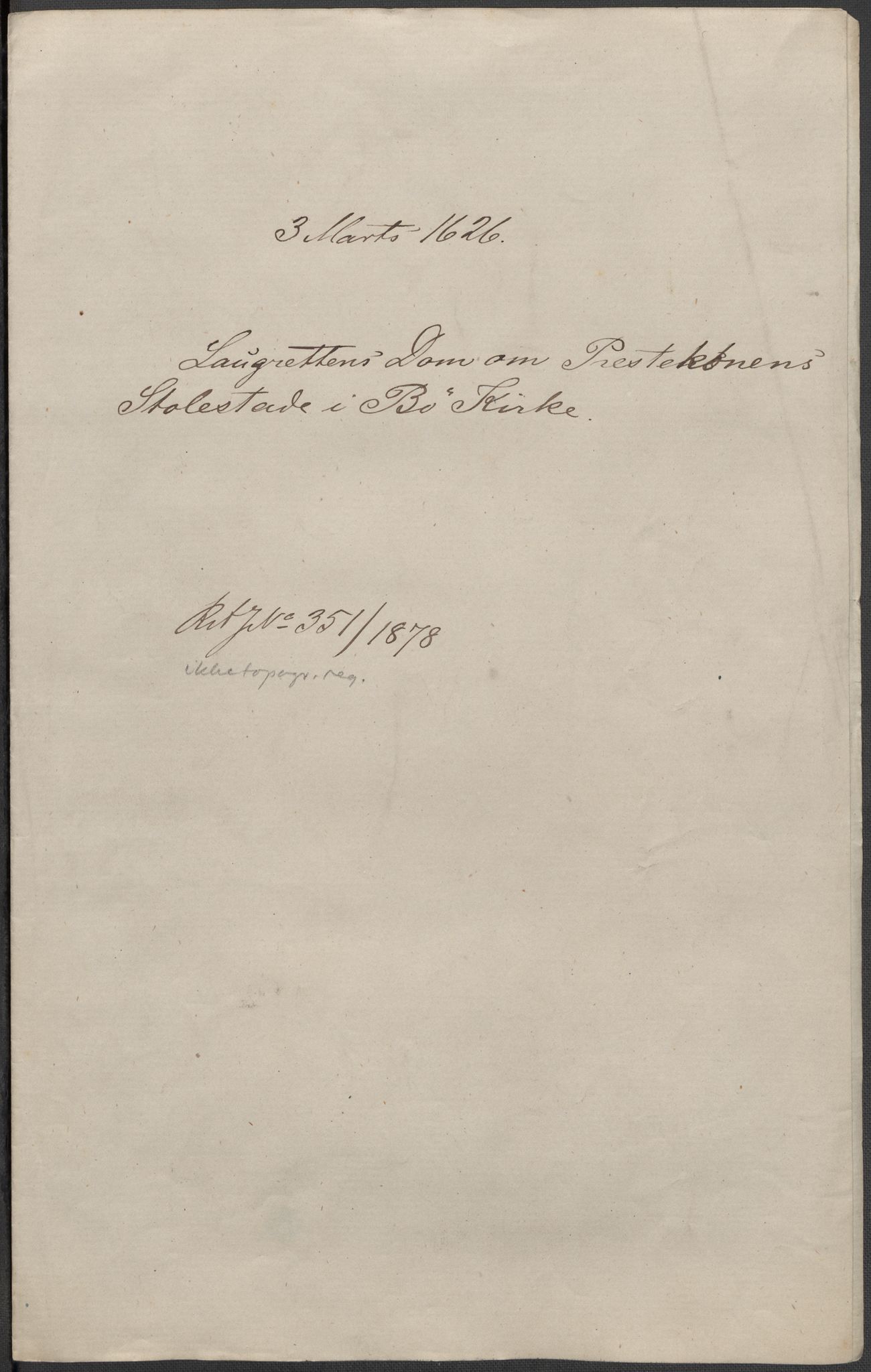 Riksarkivets diplomsamling, AV/RA-EA-5965/F15/L0027: Prestearkiv - Telemark, 1587-1738, s. 33