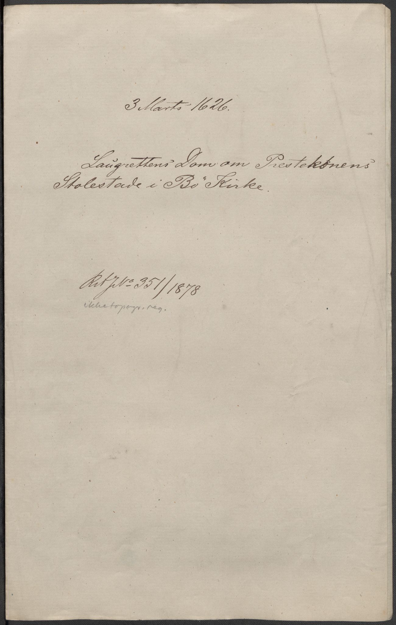 Riksarkivets diplomsamling, RA/EA-5965/F15/L0027: Prestearkiv - Telemark, 1587-1738, s. 33