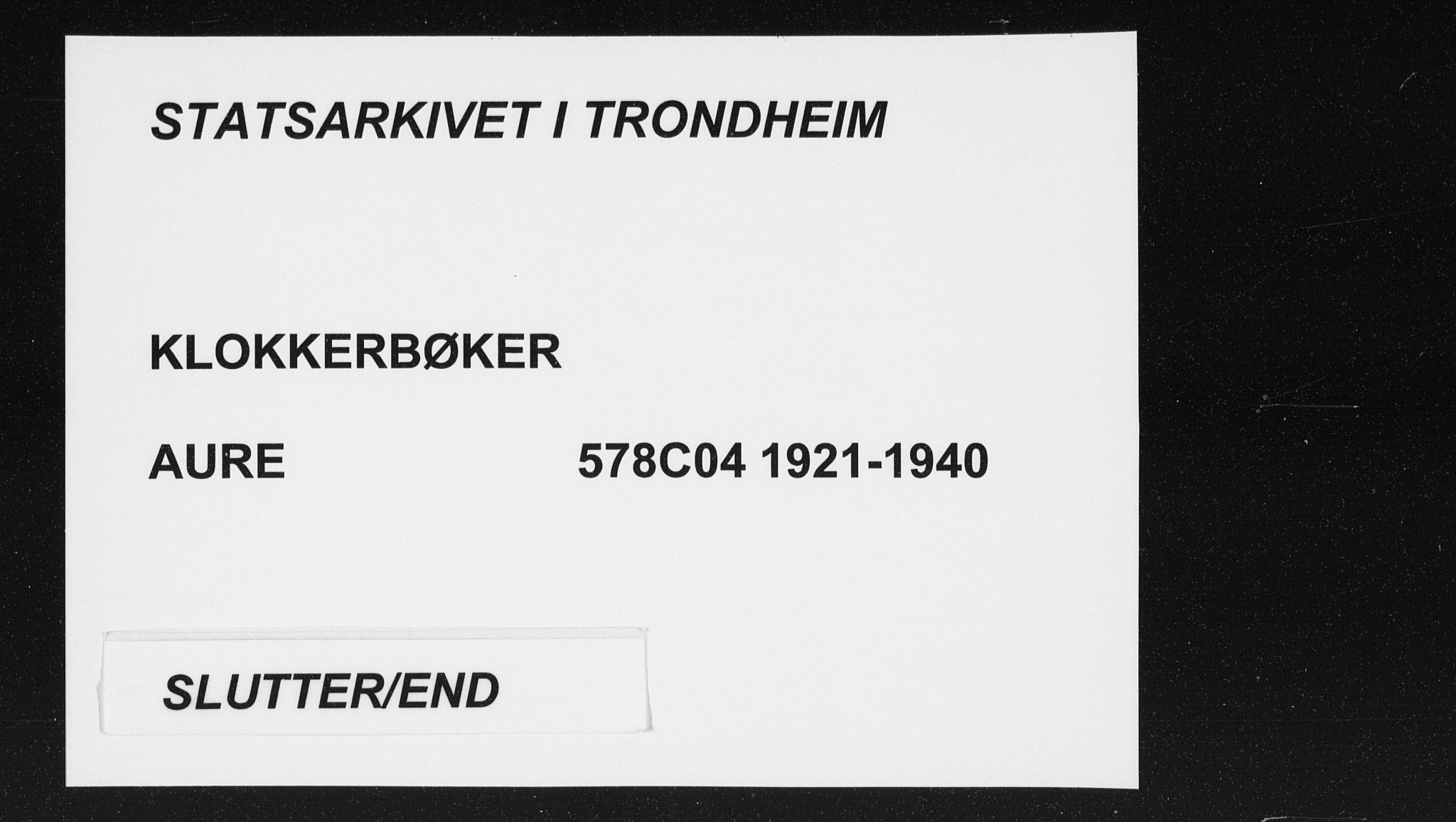 Ministerialprotokoller, klokkerbøker og fødselsregistre - Møre og Romsdal, AV/SAT-A-1454/578/L0911: Klokkerbok nr. 578C04, 1921-1940