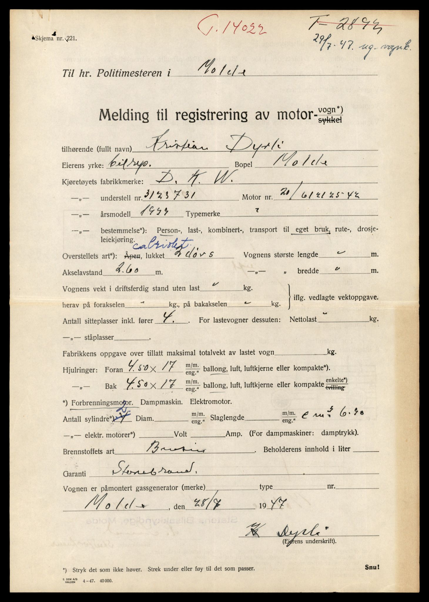 Møre og Romsdal vegkontor - Ålesund trafikkstasjon, AV/SAT-A-4099/F/Fe/L0042: Registreringskort for kjøretøy T 13906 - T 14079, 1927-1998, s. 1787