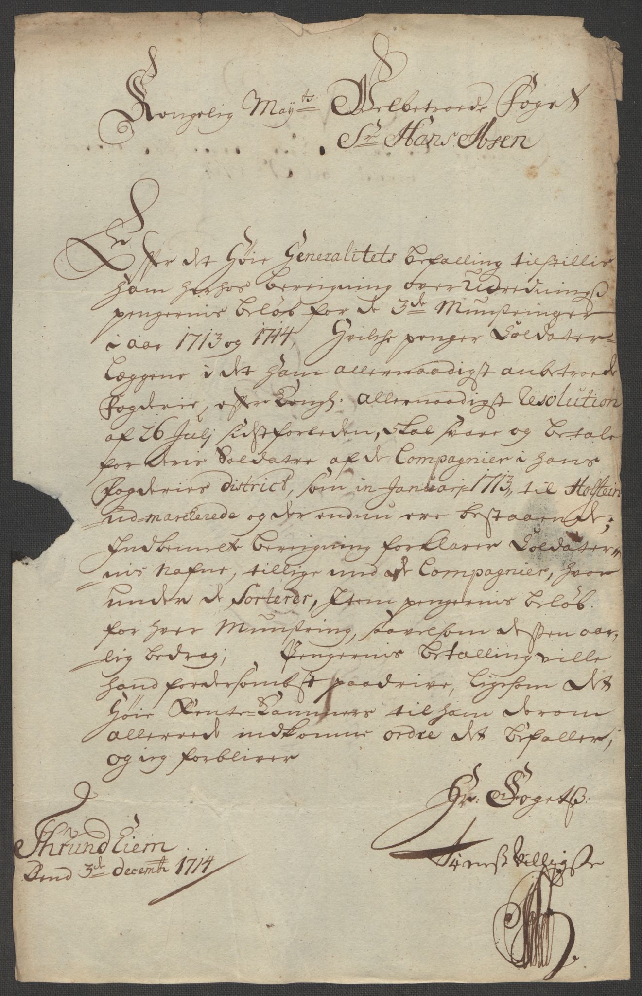Rentekammeret inntil 1814, Reviderte regnskaper, Fogderegnskap, RA/EA-4092/R60/L3965: Fogderegnskap Orkdal og Gauldal, 1714, s. 145