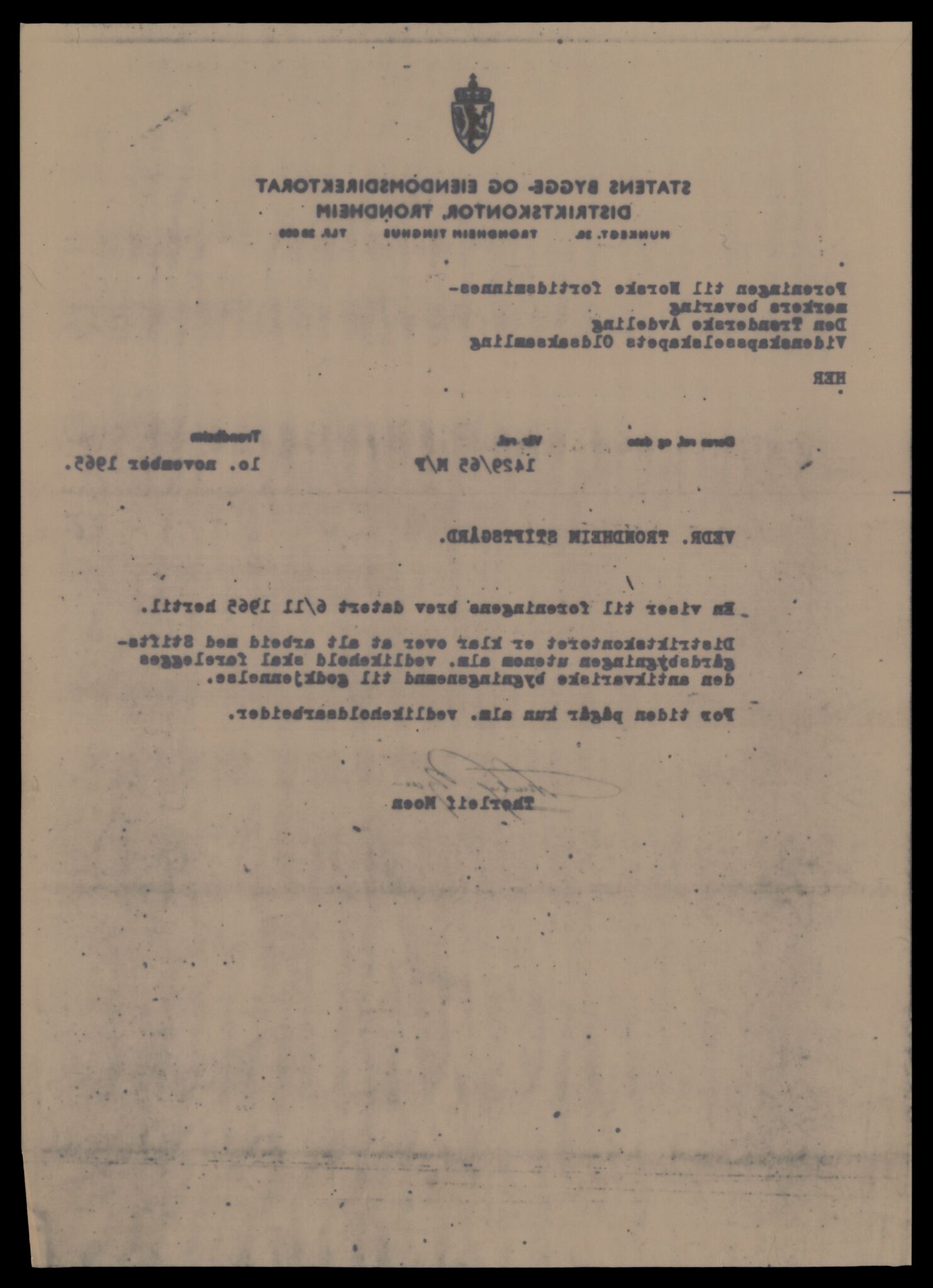 Fortidsminneforeningen, Den trønderske avdeling, AV/SAT-PA-0592/D/Da/L0033: Sakarkiv etter nøkkel, s. 178