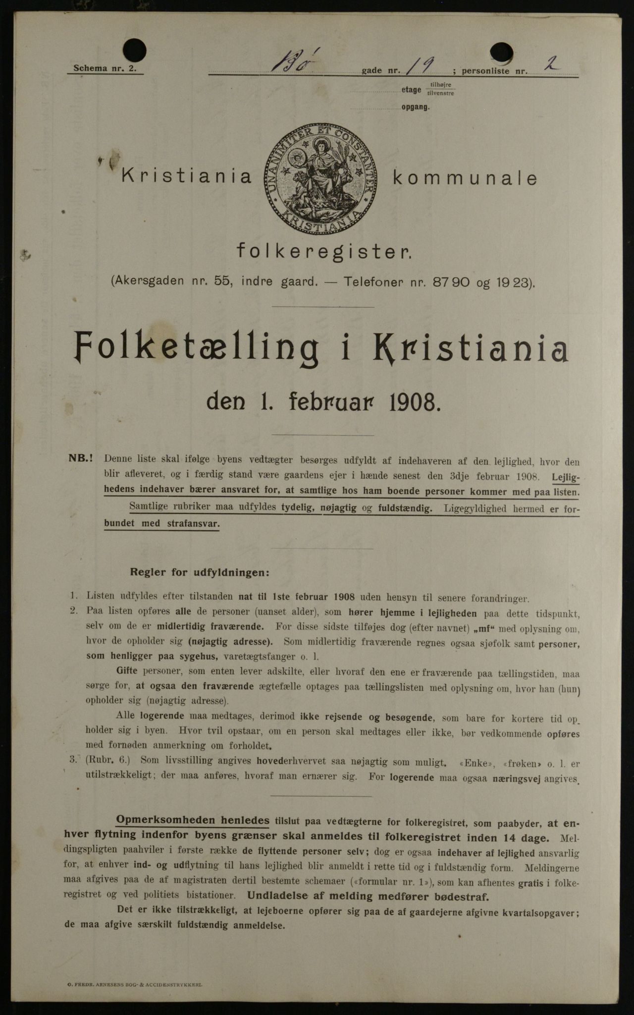 OBA, Kommunal folketelling 1.2.1908 for Kristiania kjøpstad, 1908, s. 10578