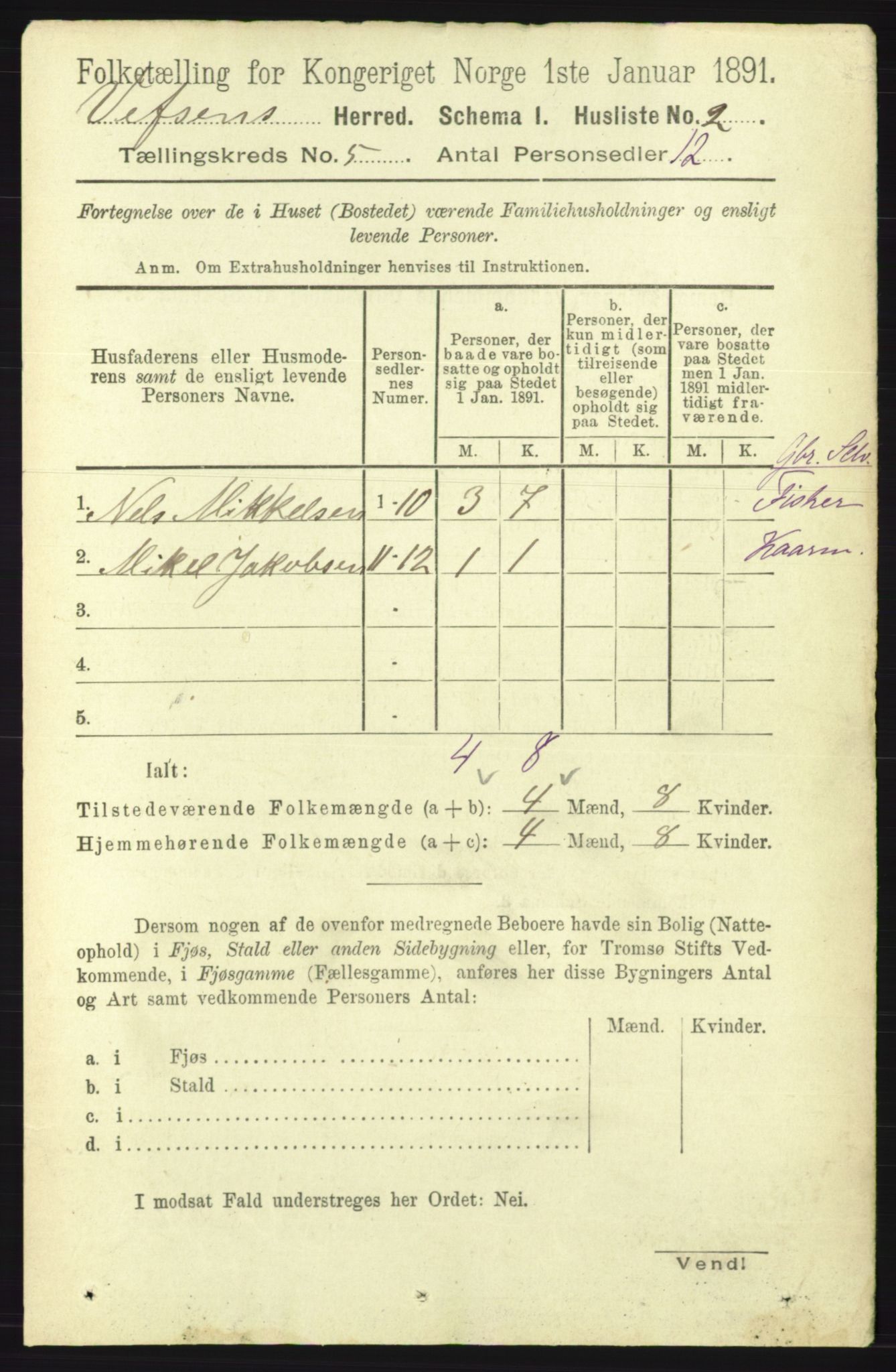 RA, Folketelling 1891 for 1824 Vefsn herred, 1891, s. 2003