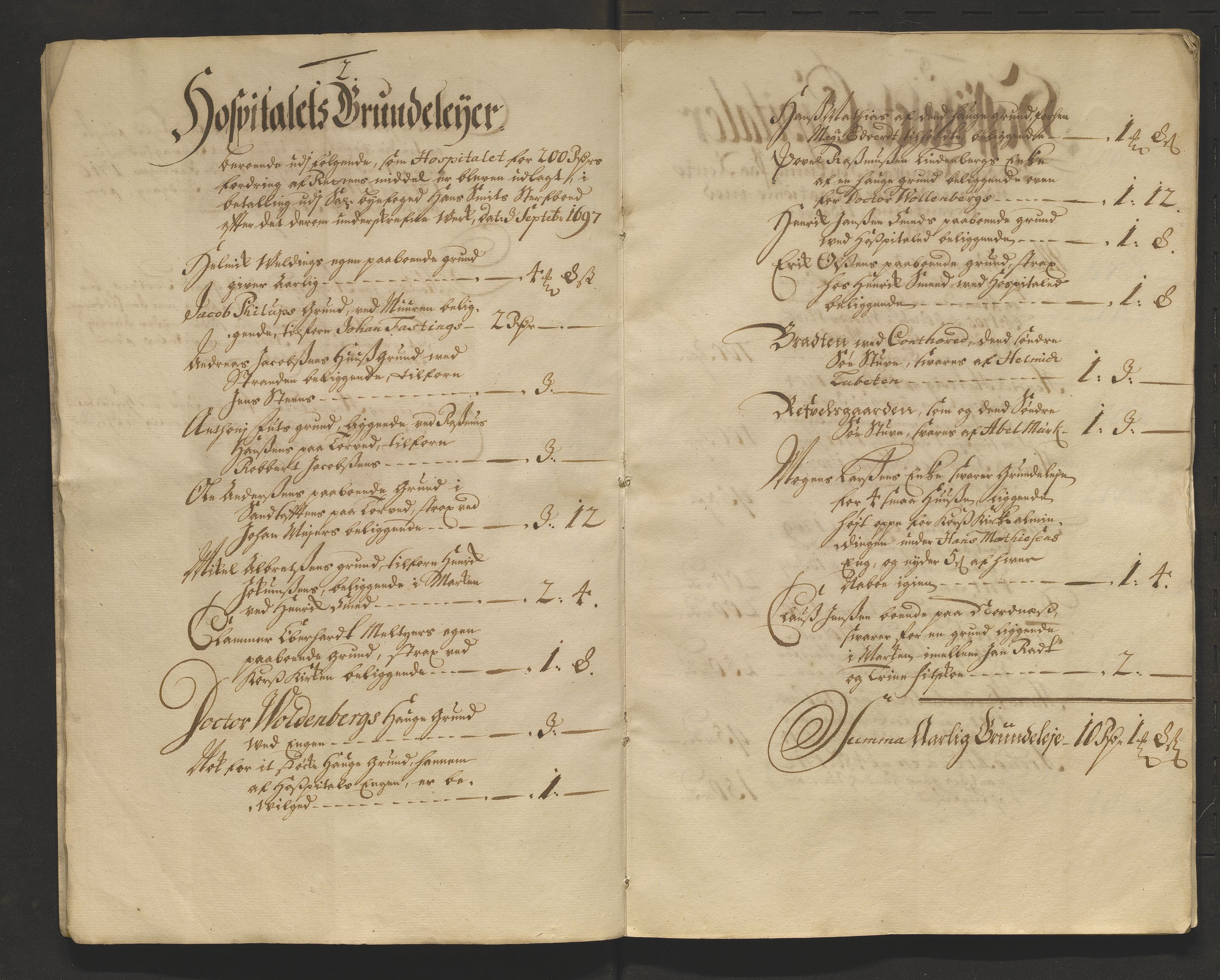 Stiftamtmannen i Bergen, SAB/A-100006/F/Fb/Fbe/0001 / Lnr. 1816 - St. Jørgens hospital: Rekneskapar, 1687-1724, s. 25