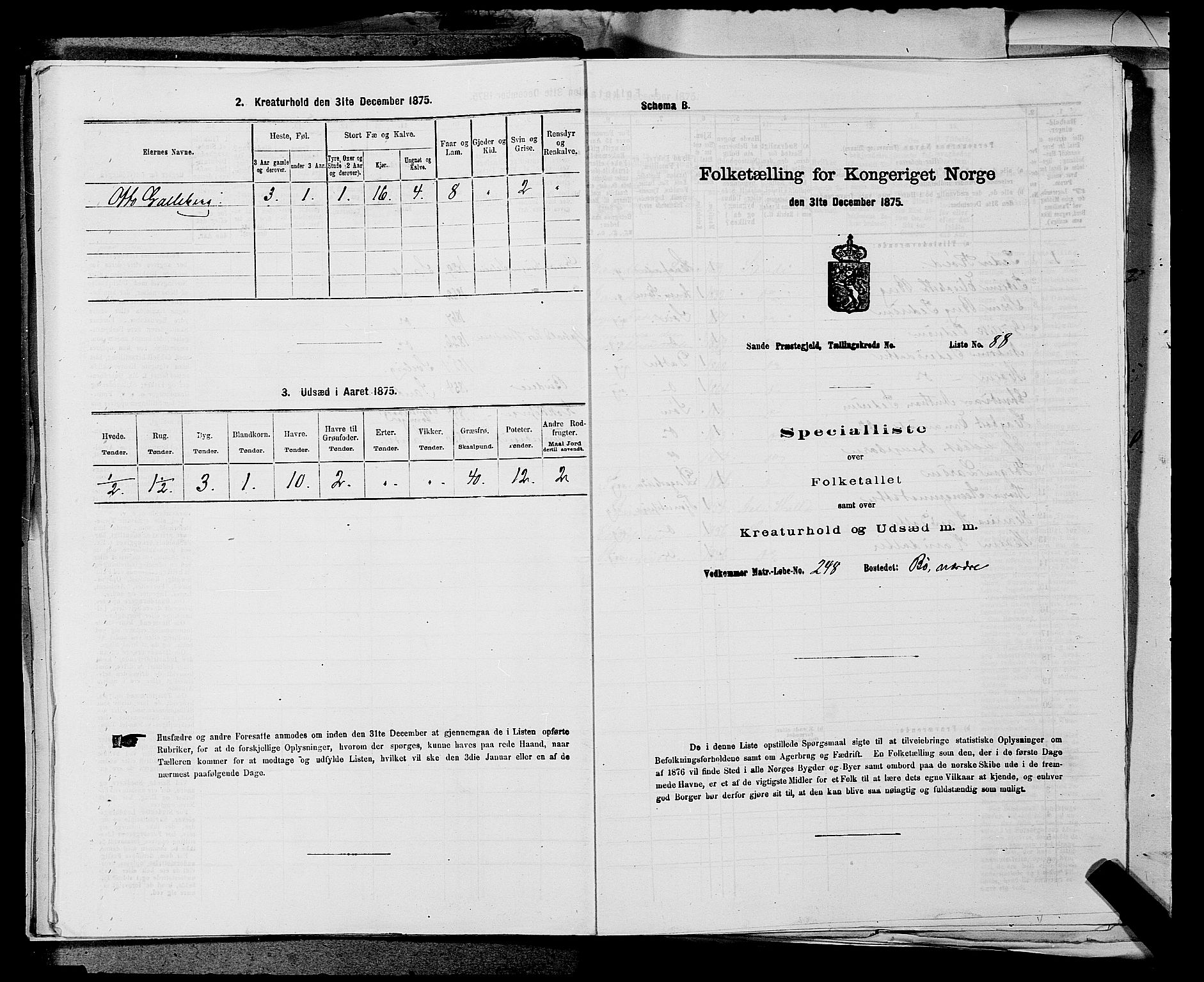 SAKO, Folketelling 1875 for 0713P Sande prestegjeld, 1875, s. 456